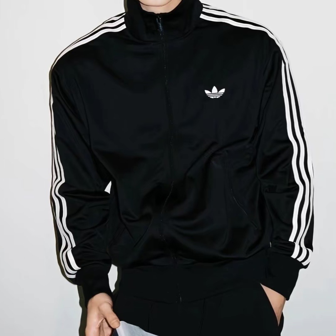 ADIDAS FIREBIRO 黑色 明星同款 休閒穿搭 外套 三葉草 KD8312