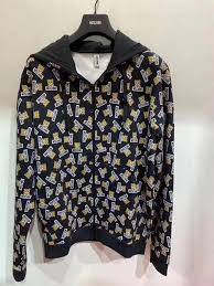 【預購】S100802 Moschino 滿版泰迪熊拉鏈外套(黑色)