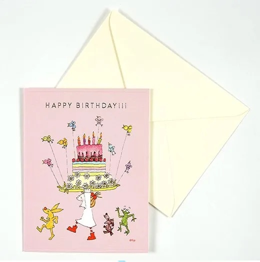 日本Greeting Life．COCO醬生日卡 蛋糕 RY-1061