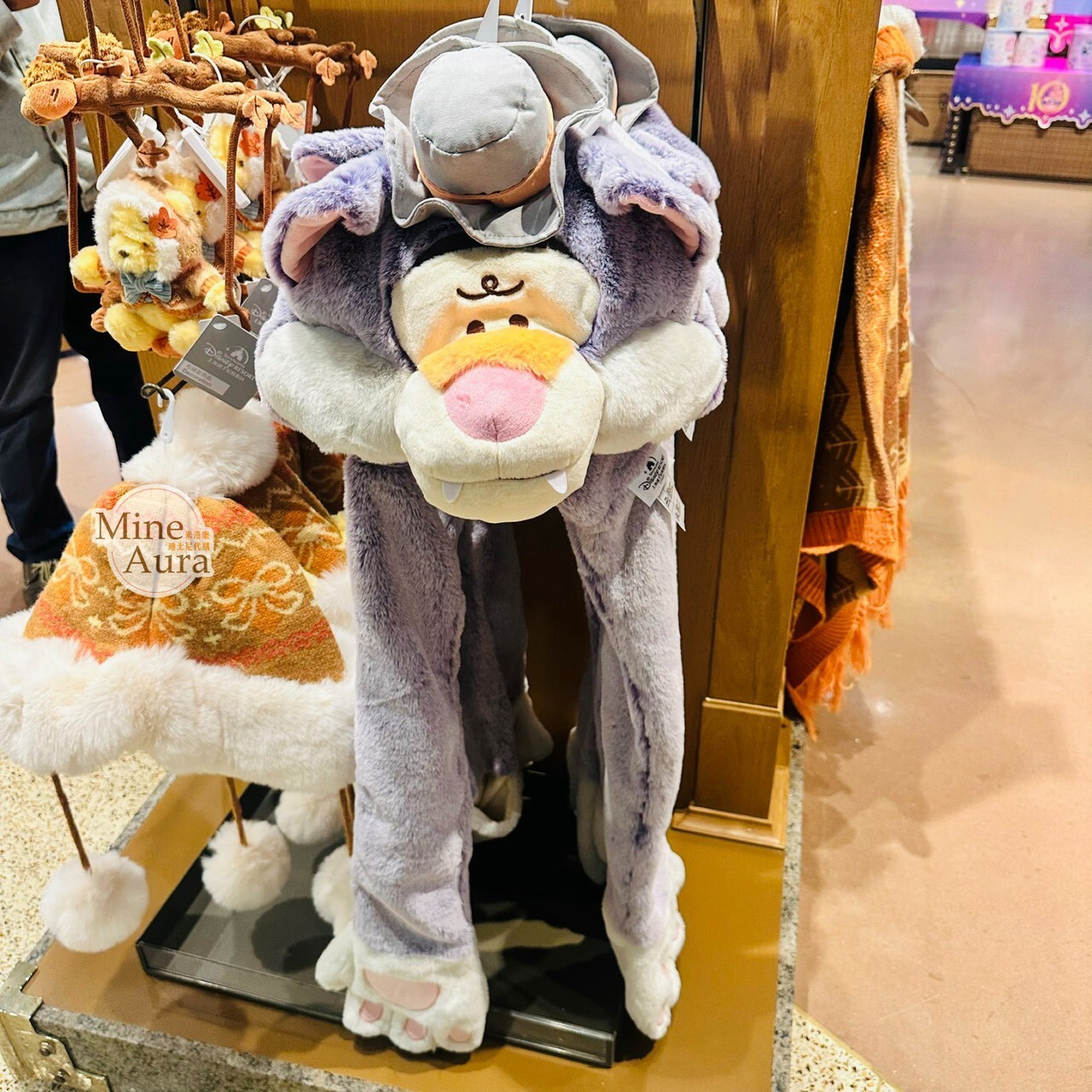 2026 萬聖節 小熊維尼 Winnie the Pooh 跳跳虎 Tigger 絨毛大頭 造型 頭套 手套 保暖 帽子 -上海迪士尼樂園
