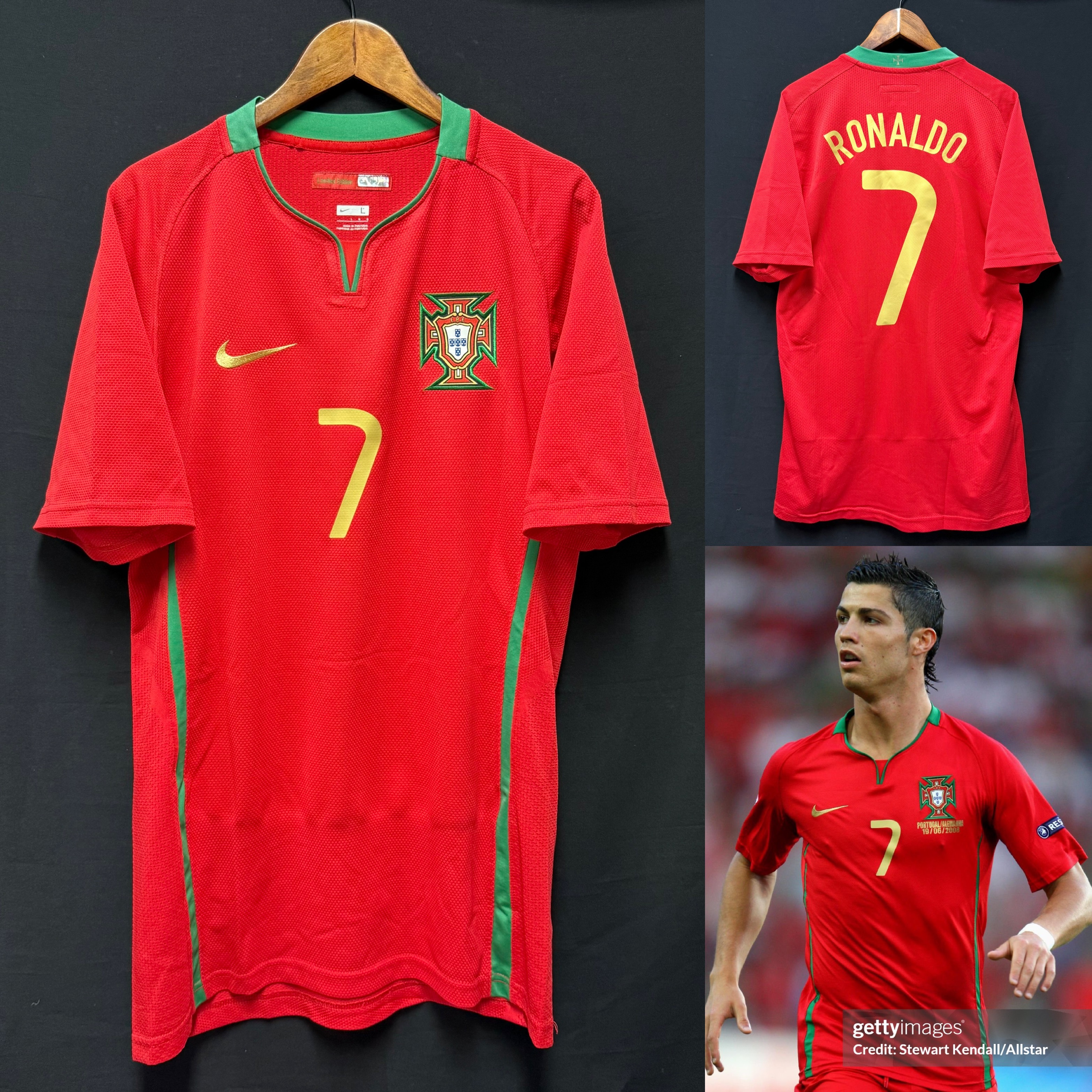 (Player Issue) Portugal 2008 Nike Home Player Issue Shirt #7 RONALDO