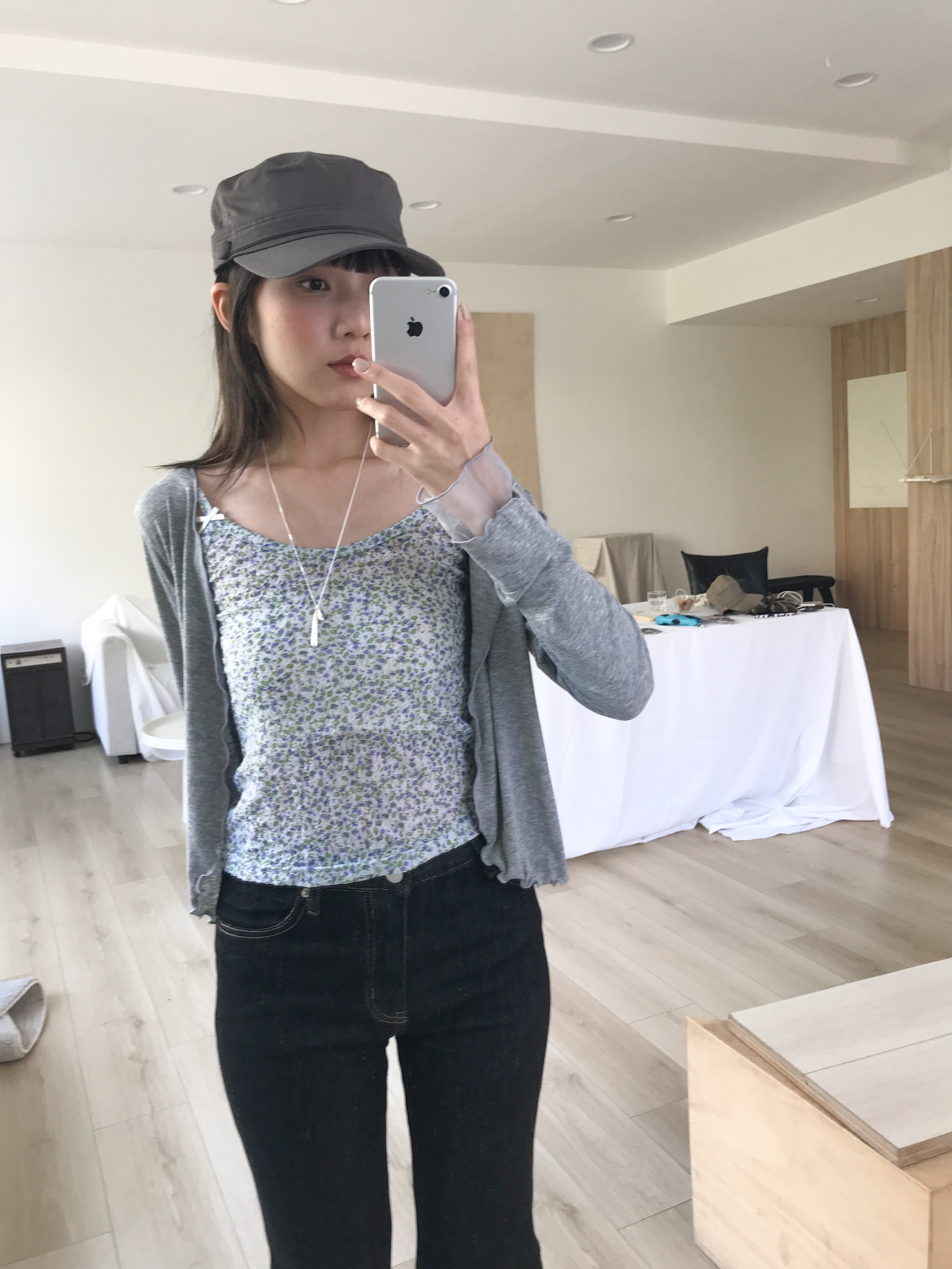 jojo mesh slim fit cardigan #罩衫