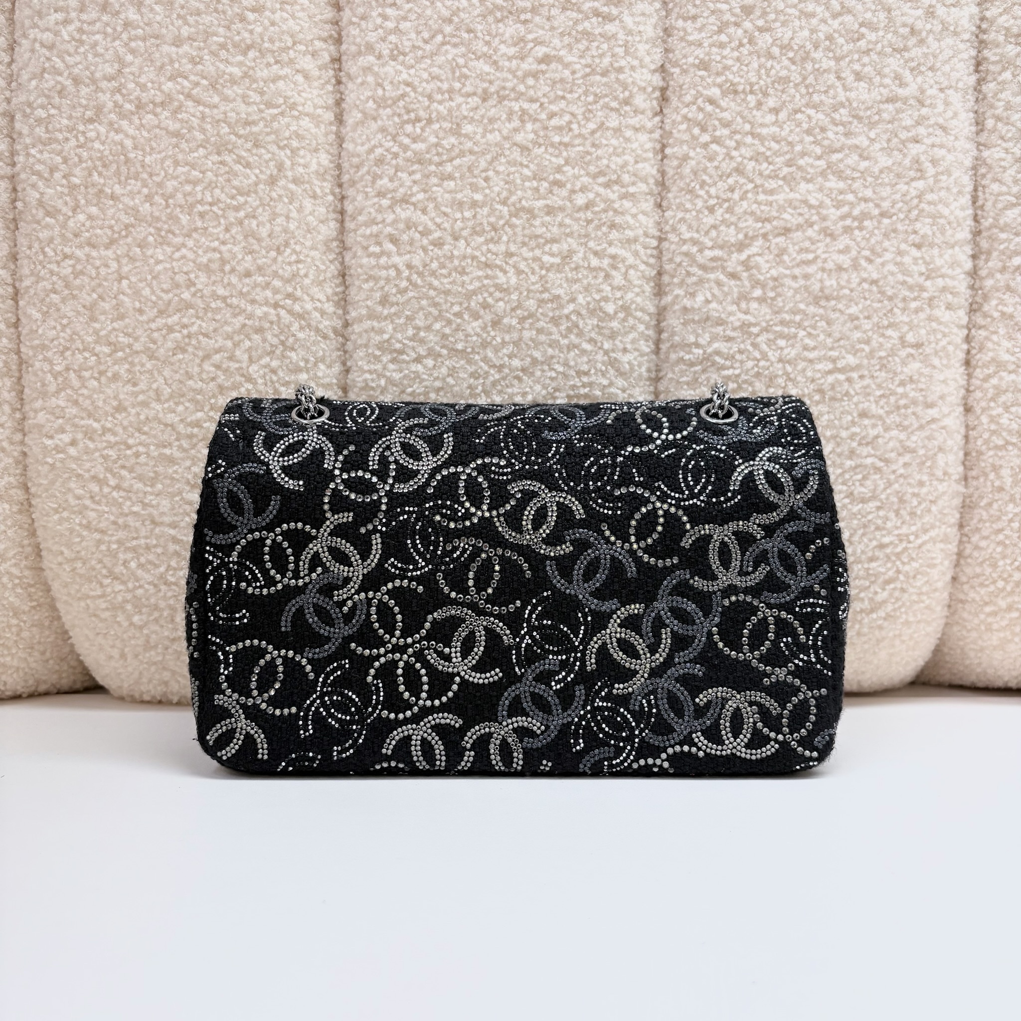 Chanel Pudong Strass Flap Bag - Black / SHW