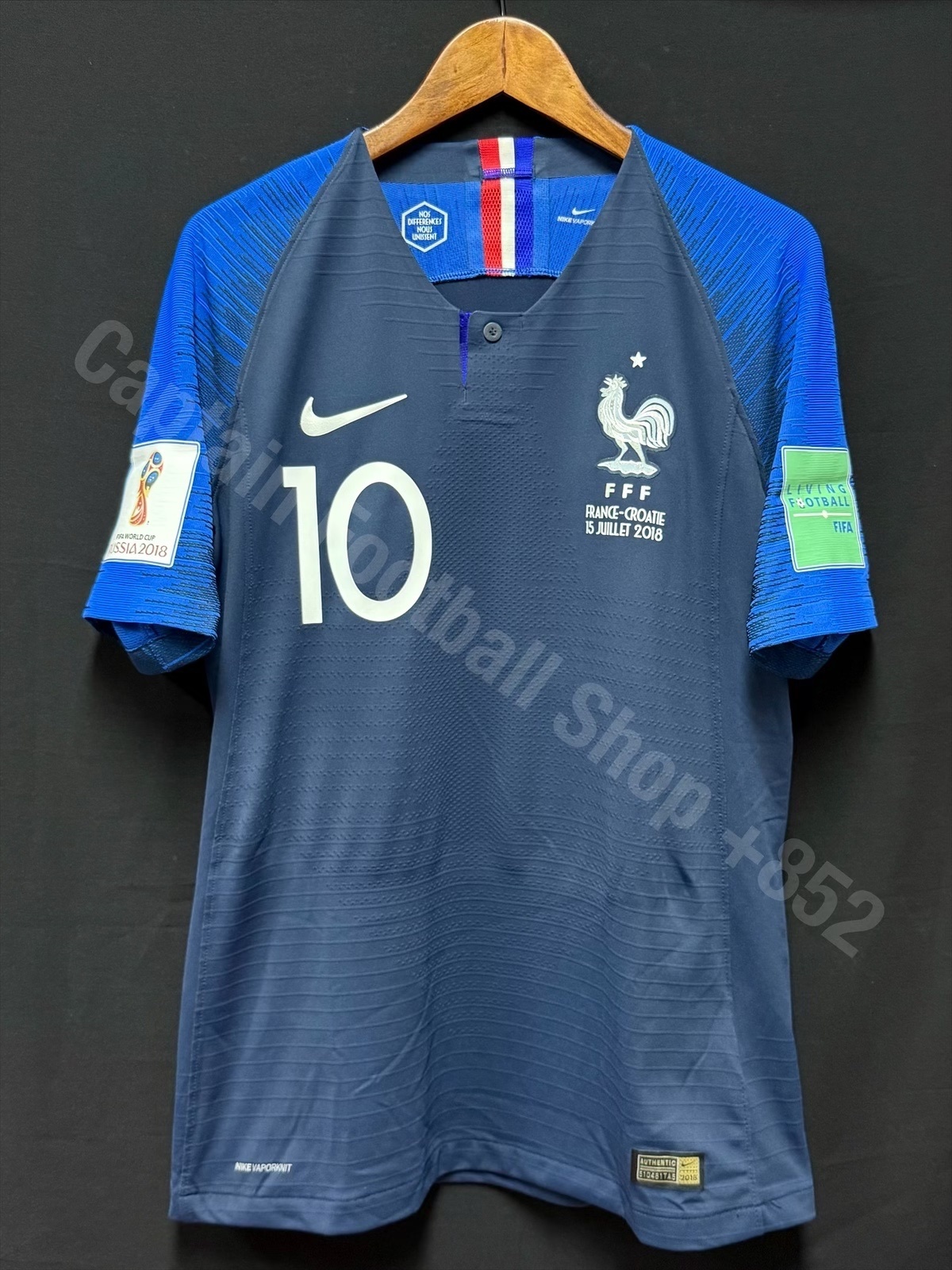 France 2018 FIFA World Cup Final Nike Home Authentic Player Shirt #10 MBAPPE