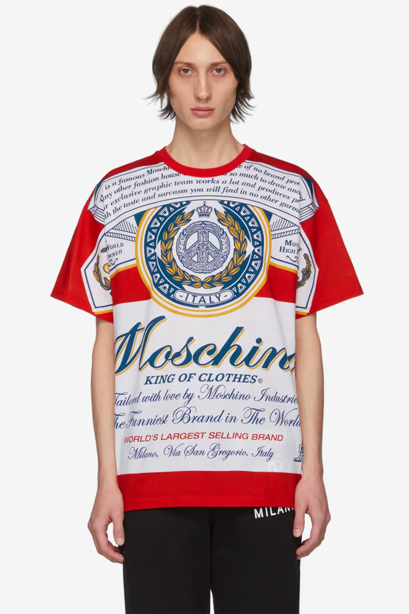 【預購】S100801 Moschino 百威啤酒聯名圓領寬鬆短袖上衣