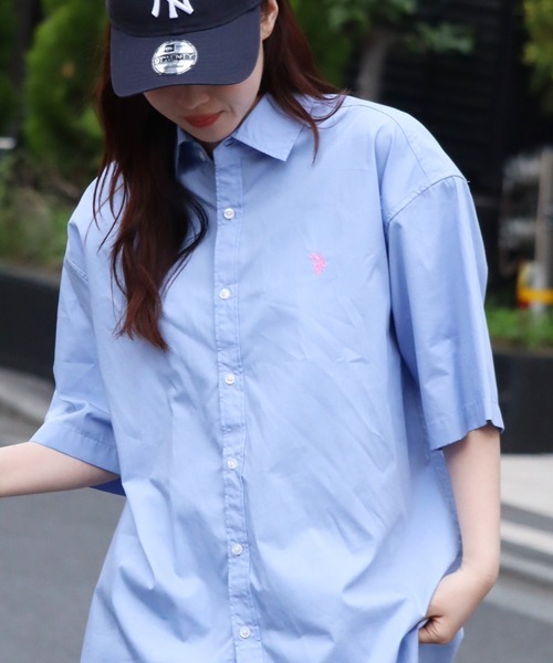 日本 U.S. POLO ASSN. x CORPUS TOKYO Logo Oversized Shirt [PLM61704]