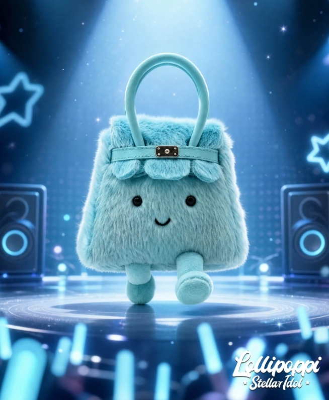 【Luxury】 LOLLIPOPPI PLUSH BAG CHARM BLIND BOX – STELLAR IDOL SERIES 凱莉包 星耀偶像系列 迷你毛絨手袋吊飾 盲盒