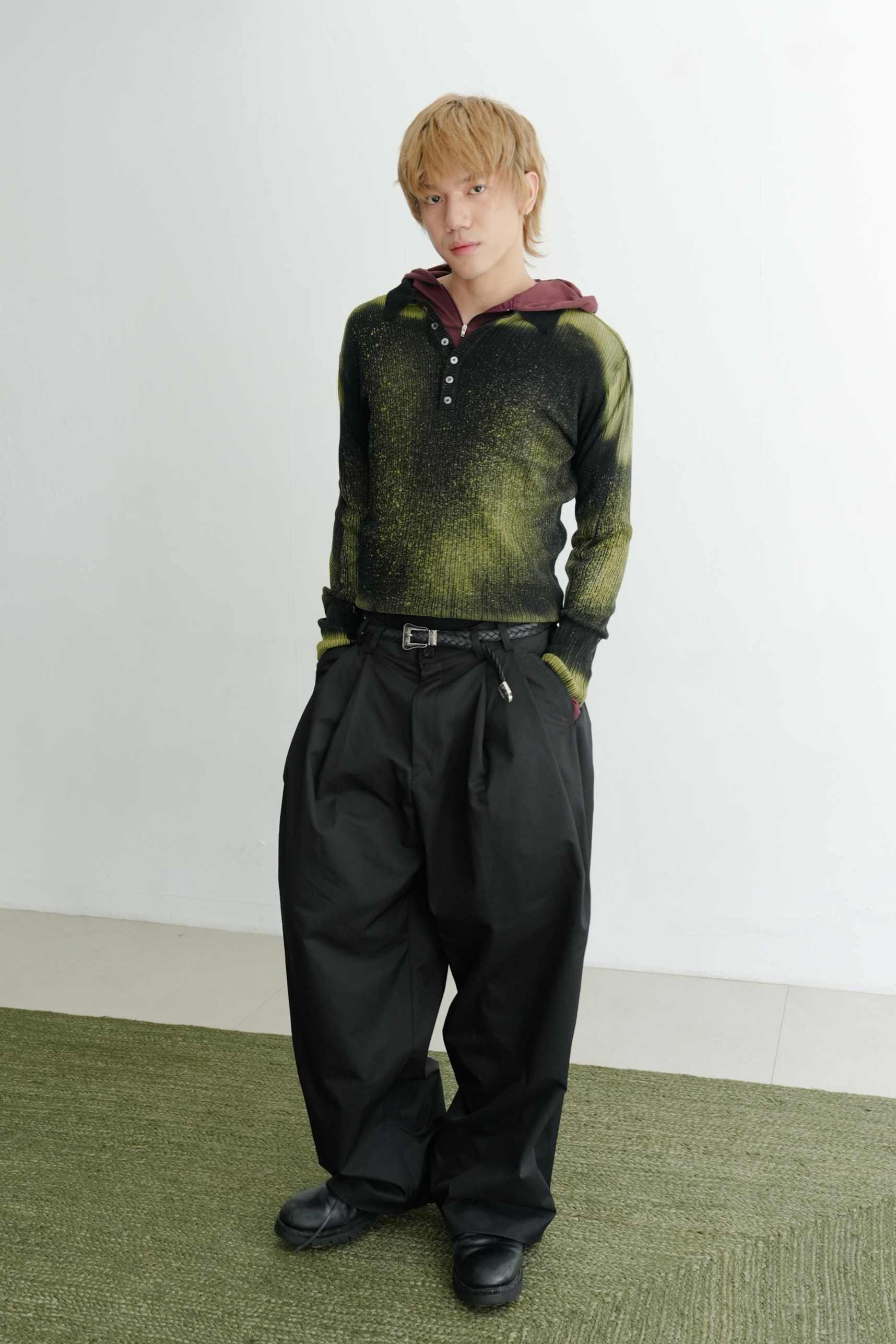 milano two tuck wide pants #長褲