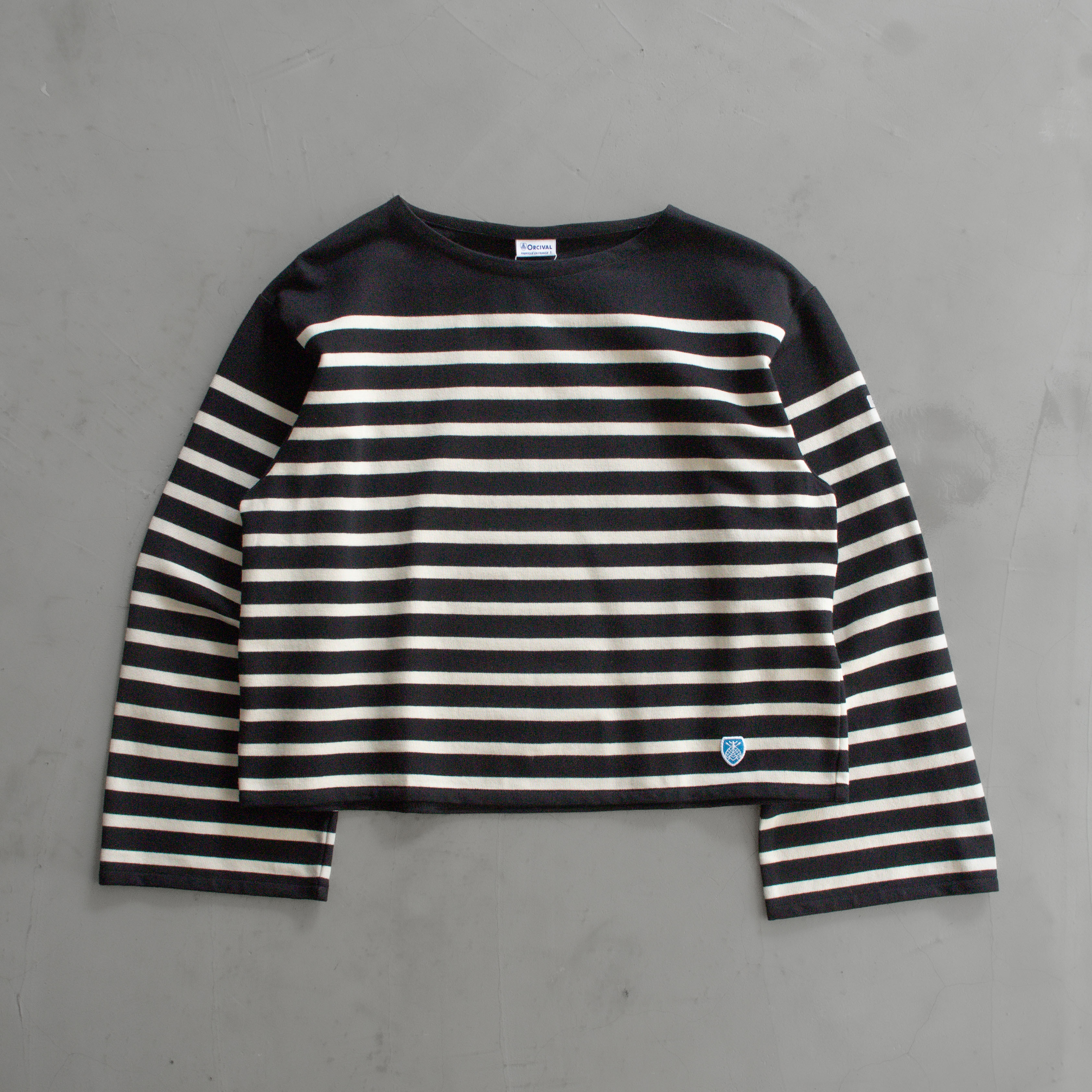 ORCIVAL WOMEN'S RACHEL BOAT NECK WIDE BASQUE SHIRT 法國製 女裝 條紋 船領 喇叭袖 T恤 #6940