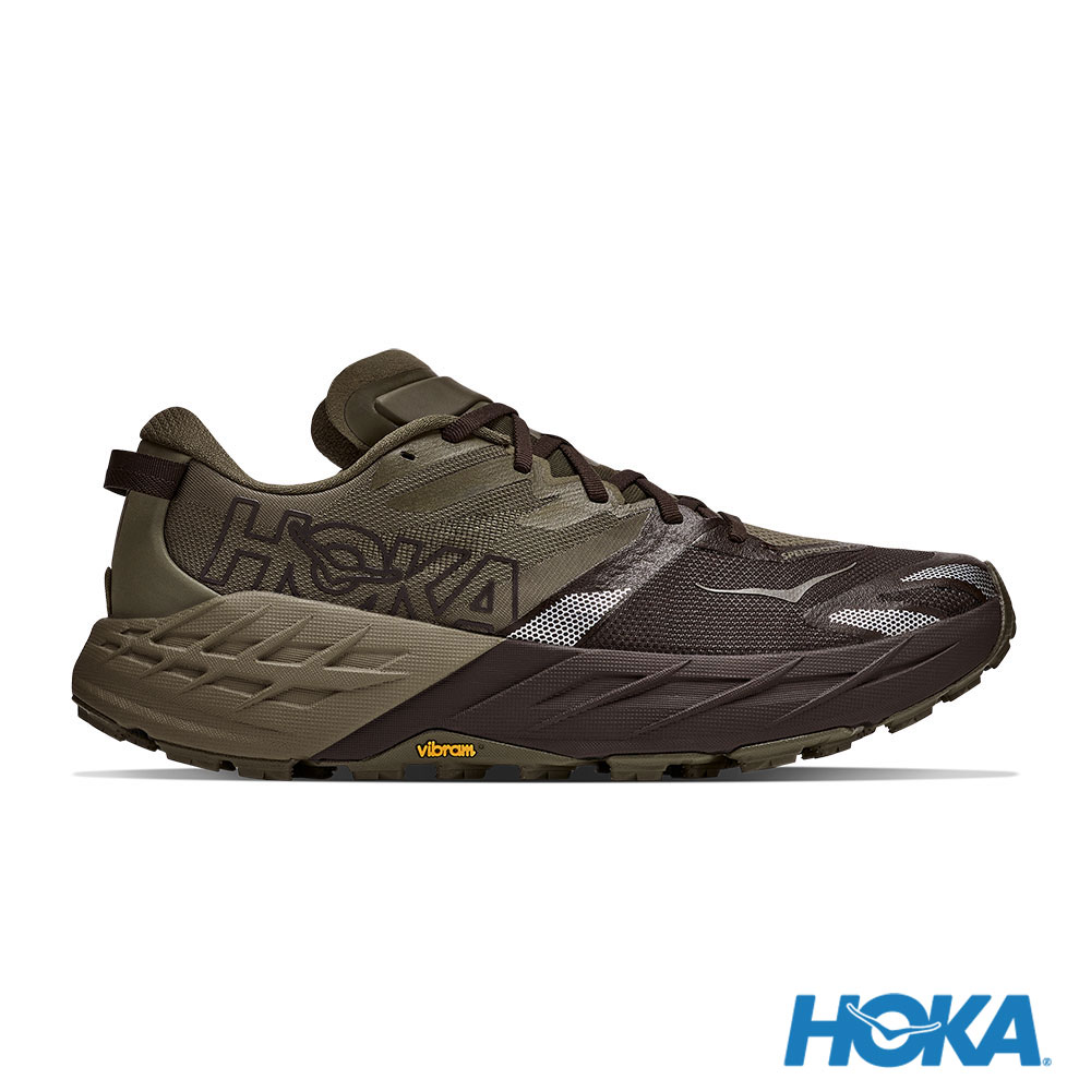 HOKA ONE ONE 男款 SPEEDGOAT 7 Wide 寬楦 越野鞋 古董綠/黑