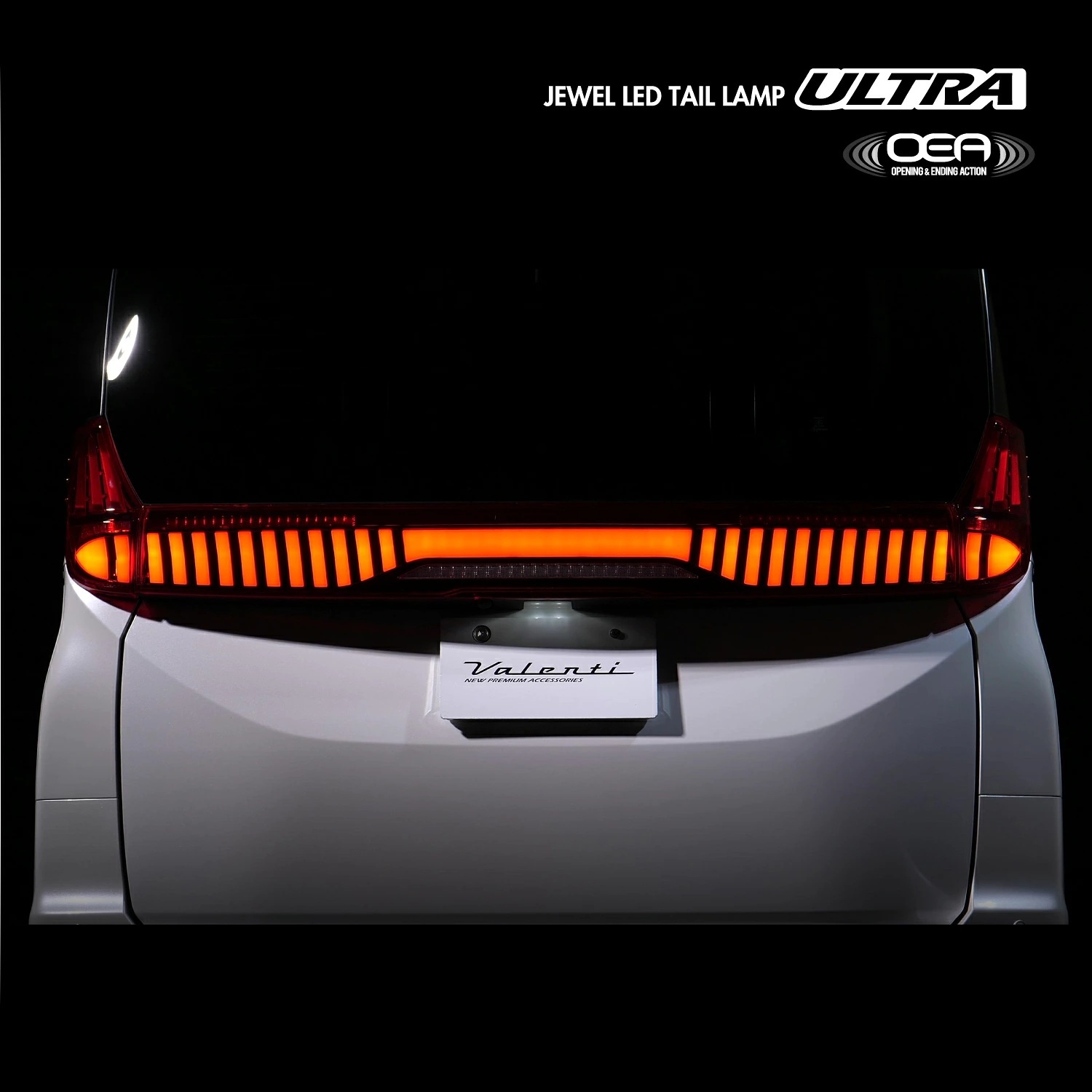 Valenti 專為 Toyota Noah / Voxy 90 系打造的 Jewel LED Tail Lamp ULTRA 車尾燈組（限定配色款：Red Smoke / 亮紅燻黑）。