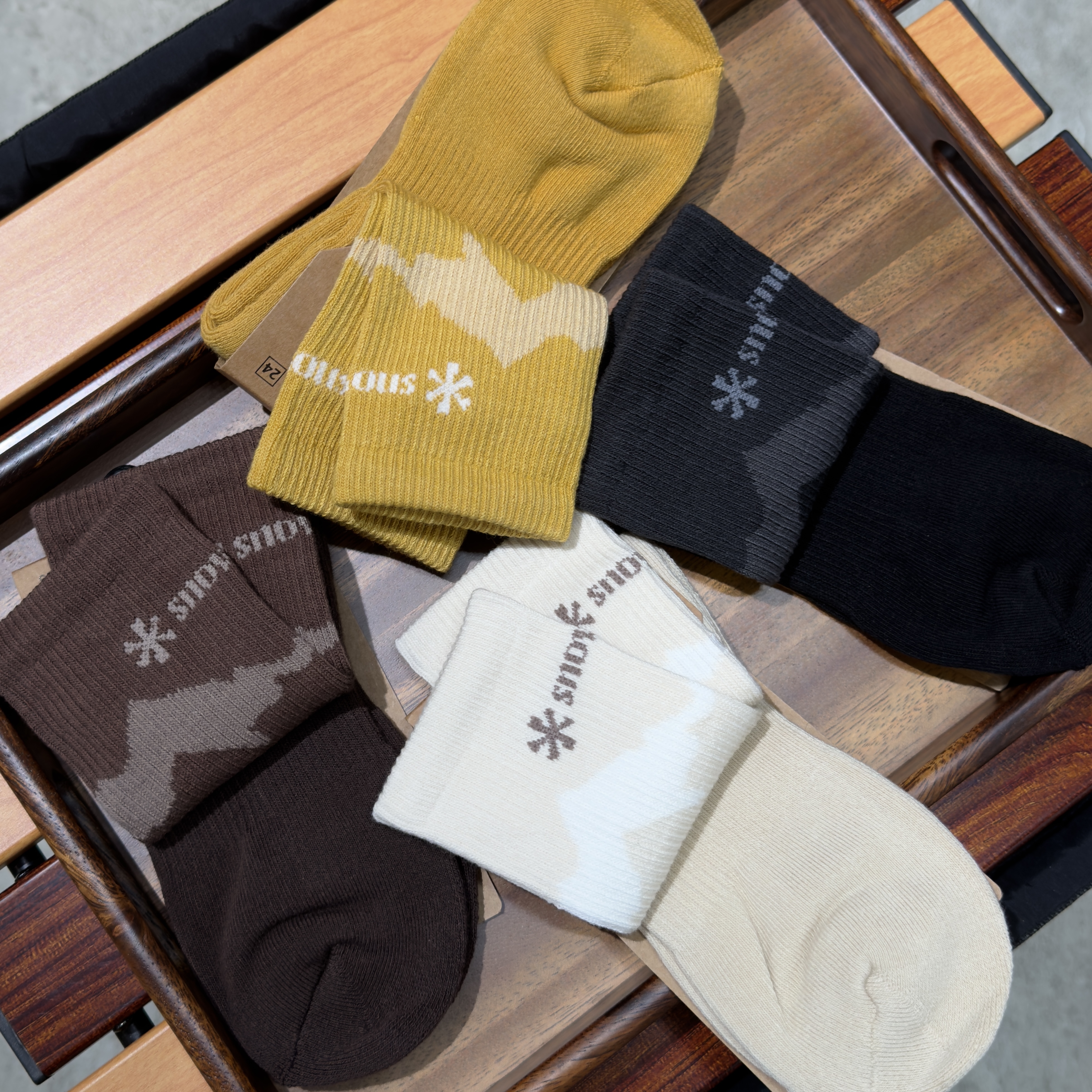 snow peak Natural Pattern Crew Socks 漸層山脈 中筒襪 襪子 S26FUFSO32