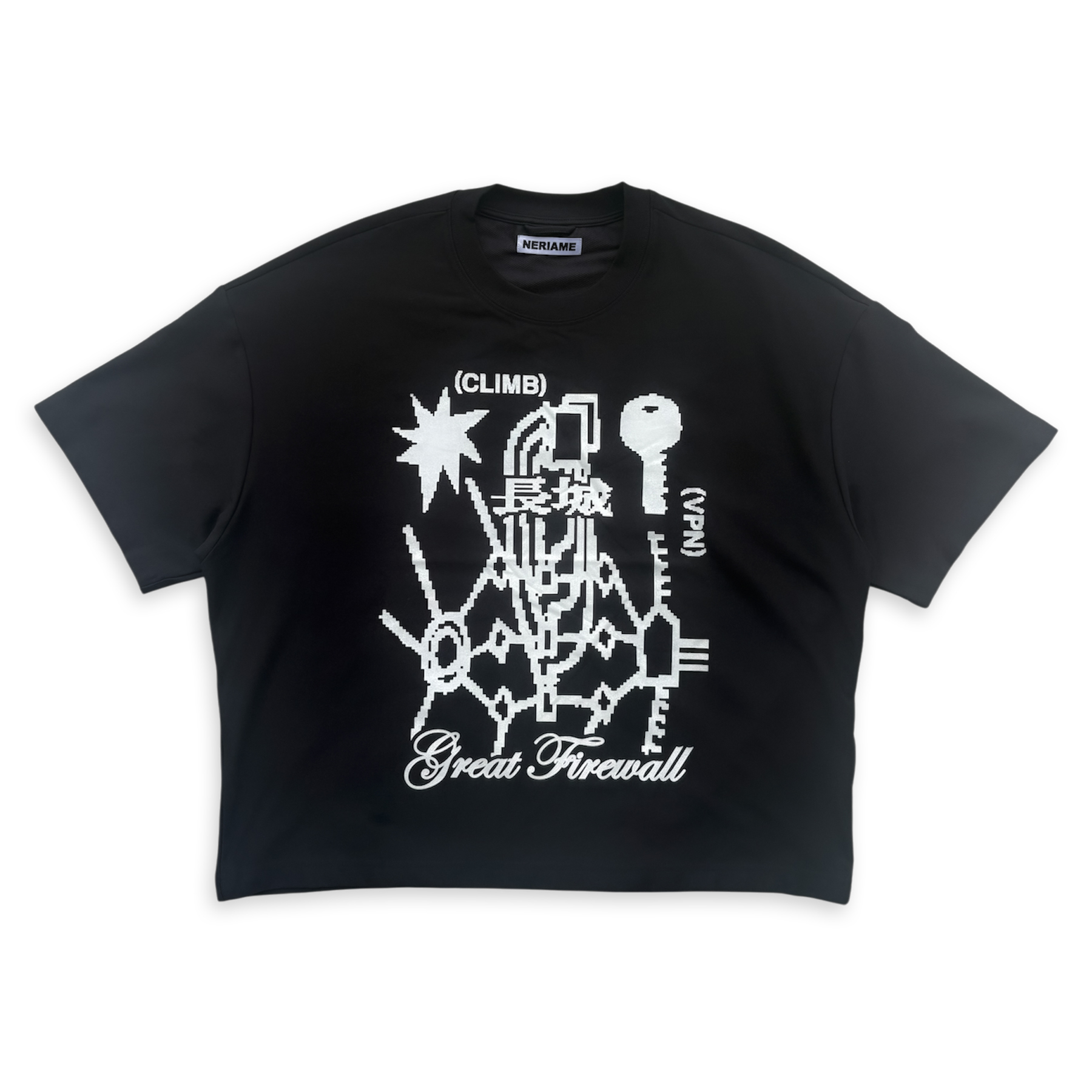 NERIAME - GREAT FIREWALL TEE (BLACK)