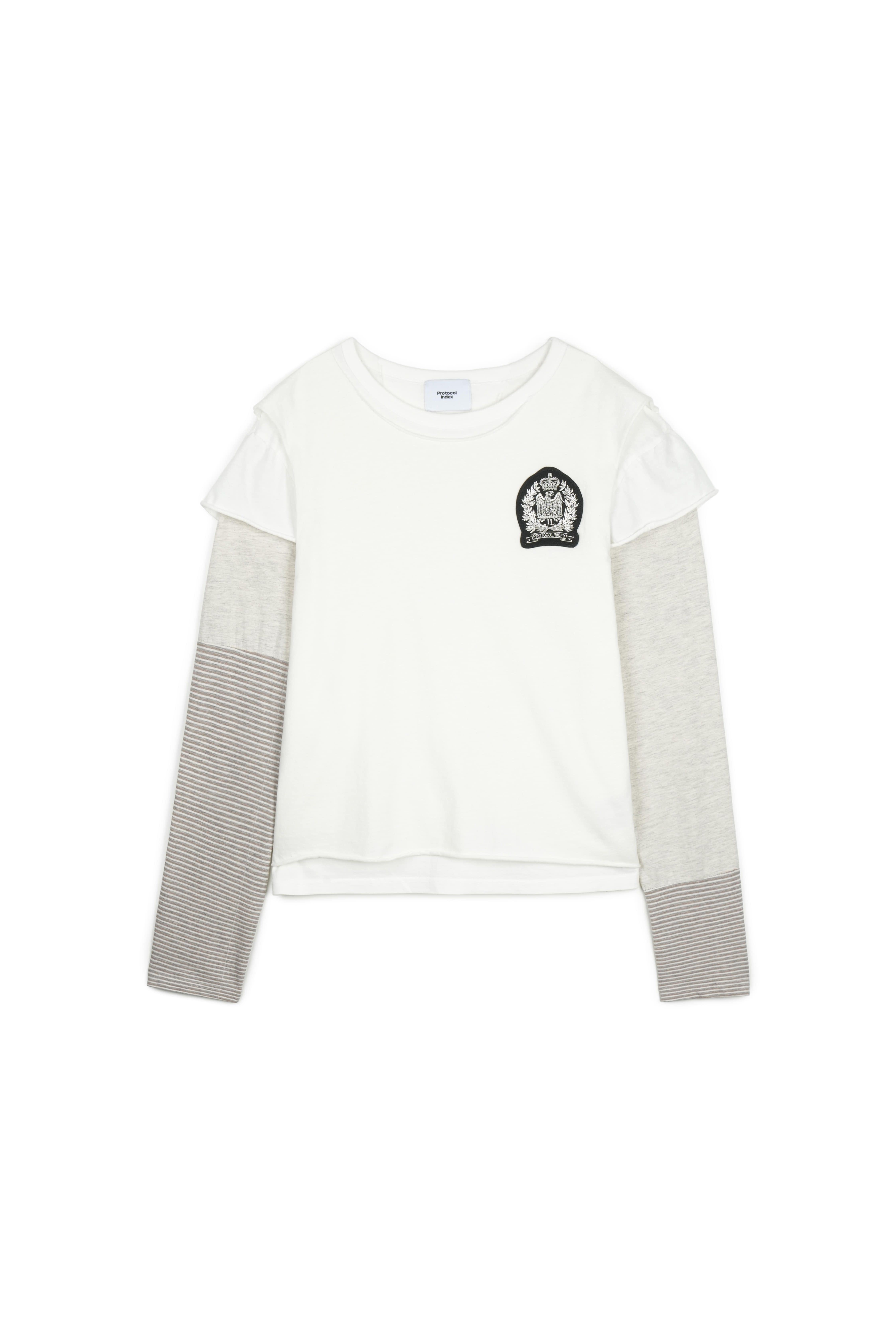 Protocol Index｜Layered Patch Long Sleeve (Ivory)