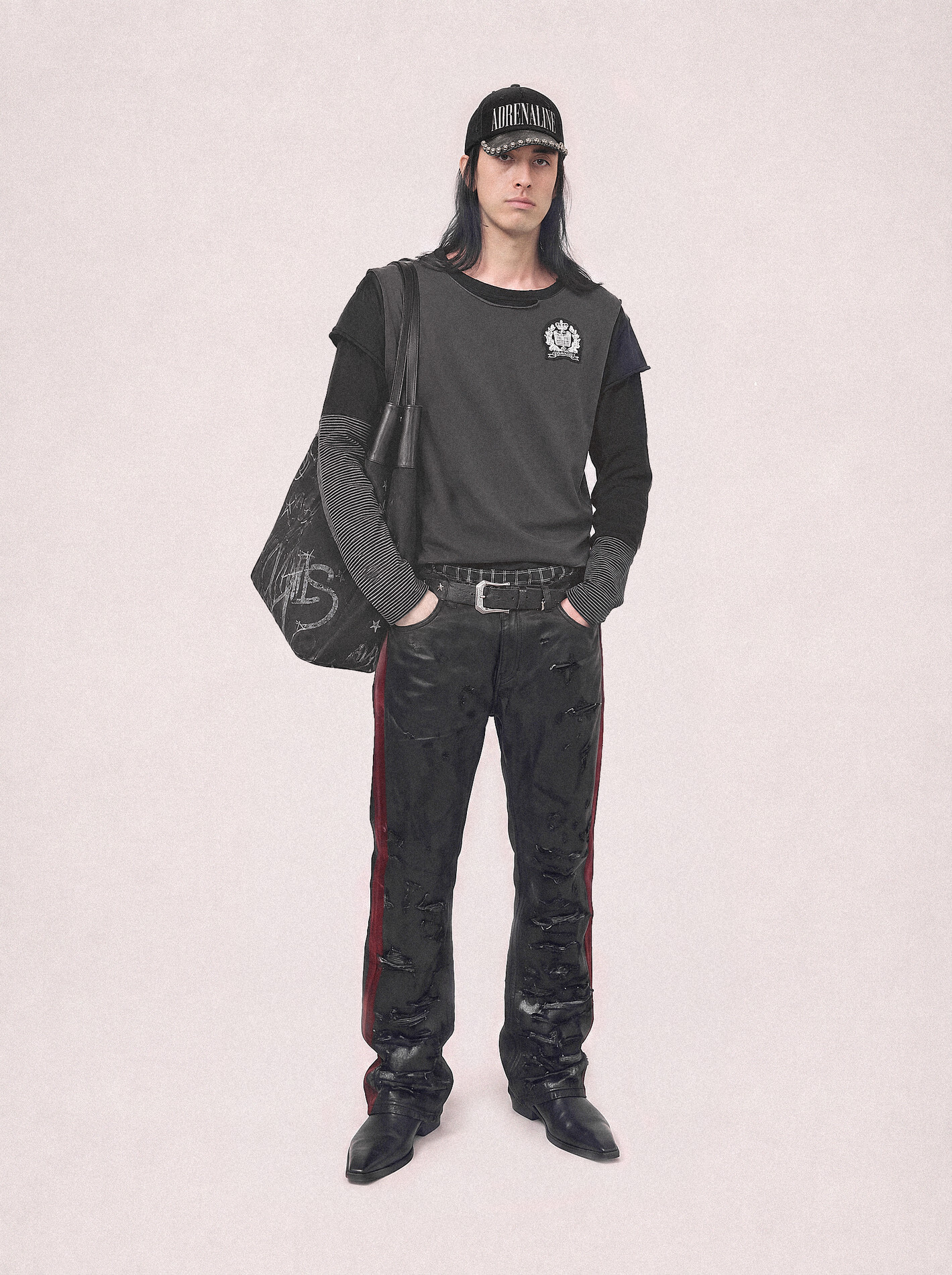 Protocol Index｜Layered Patch Long Sleeve (Black)