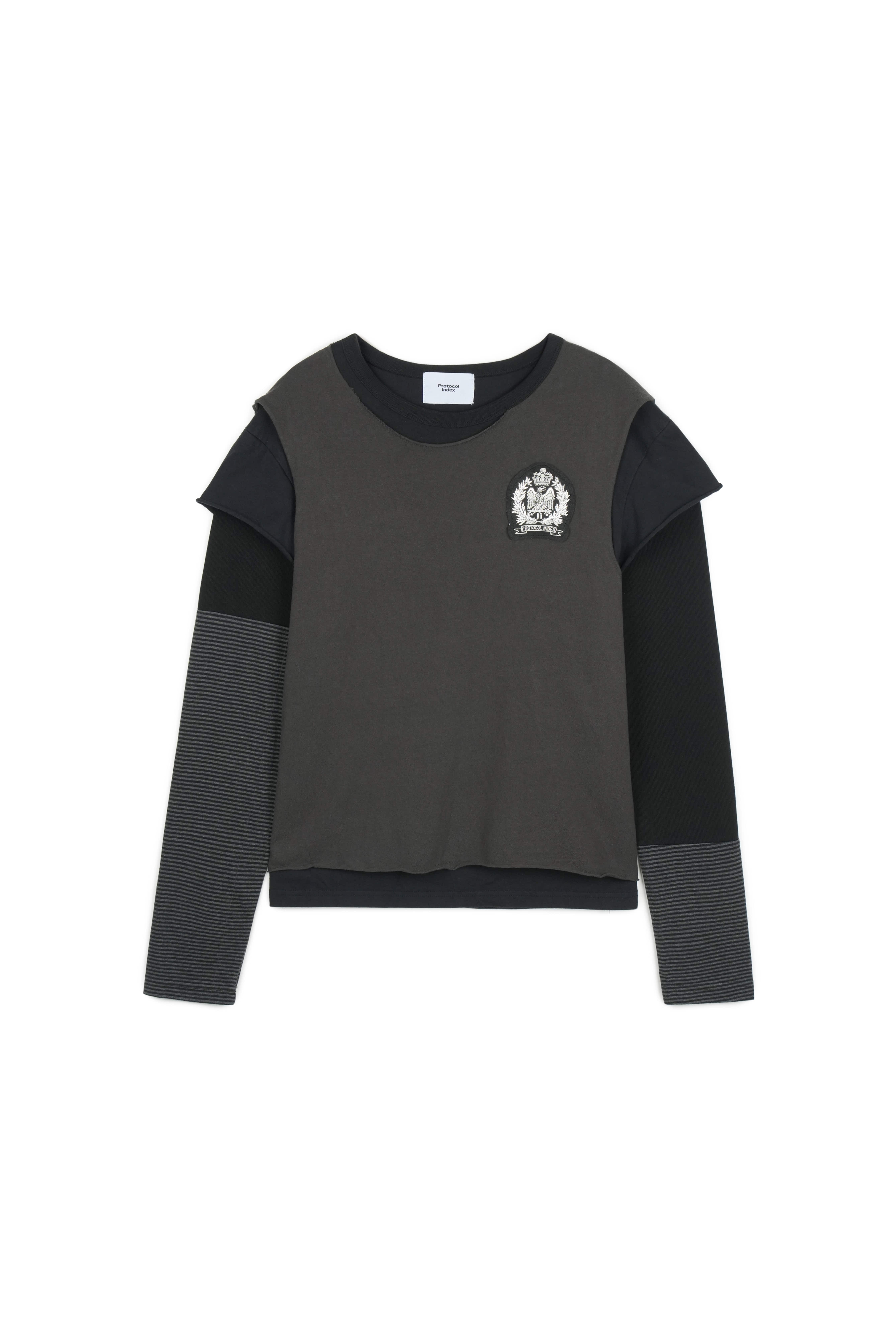 Protocol Index｜Layered Patch Long Sleeve (Black)