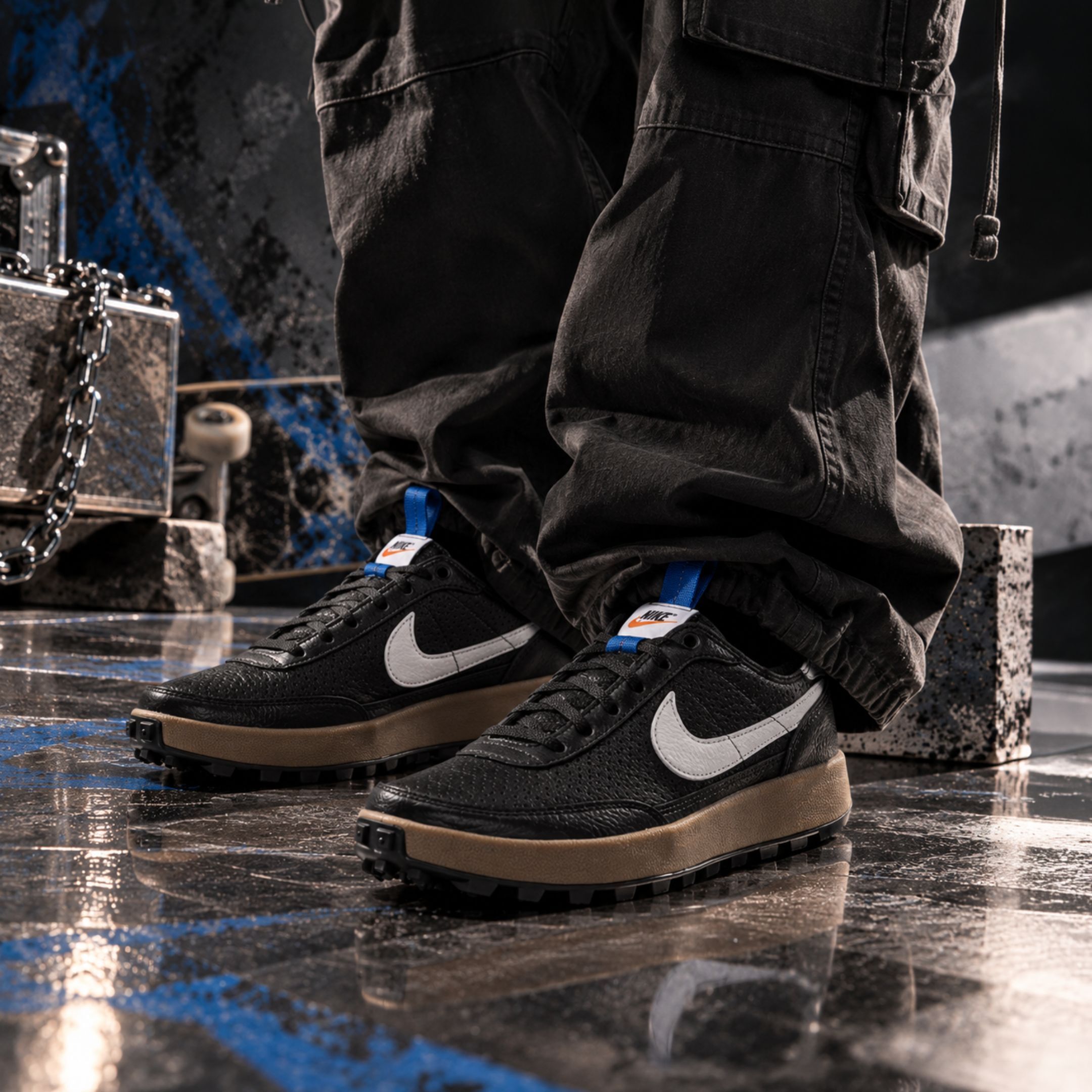 NICEDAY 代購 Tom Sachs x Nike Craft General 聯名 黑 黑藍 復古 咖啡底 滑板鞋 FZ1363-002
