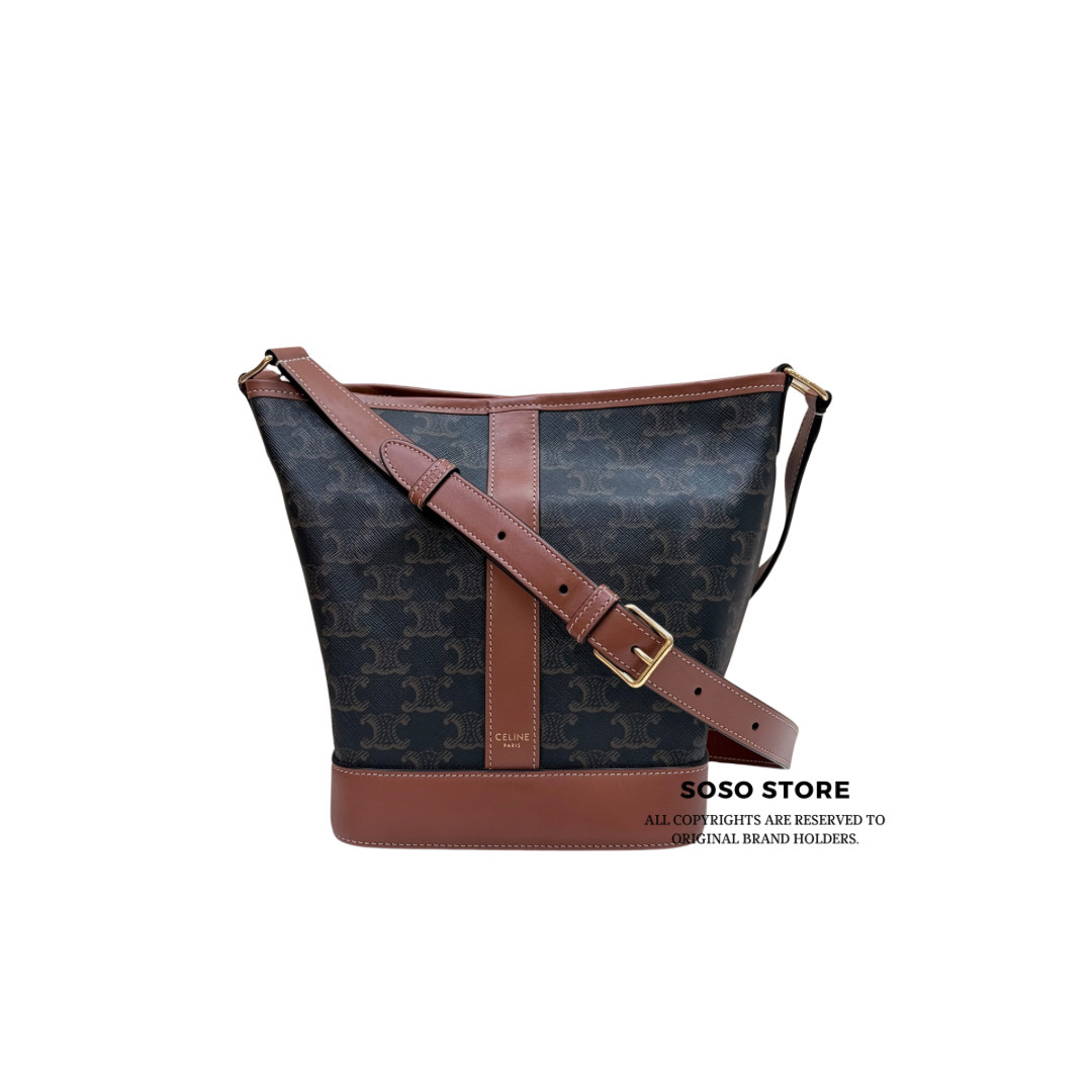 Celine Small Bucket - Tan / GHW