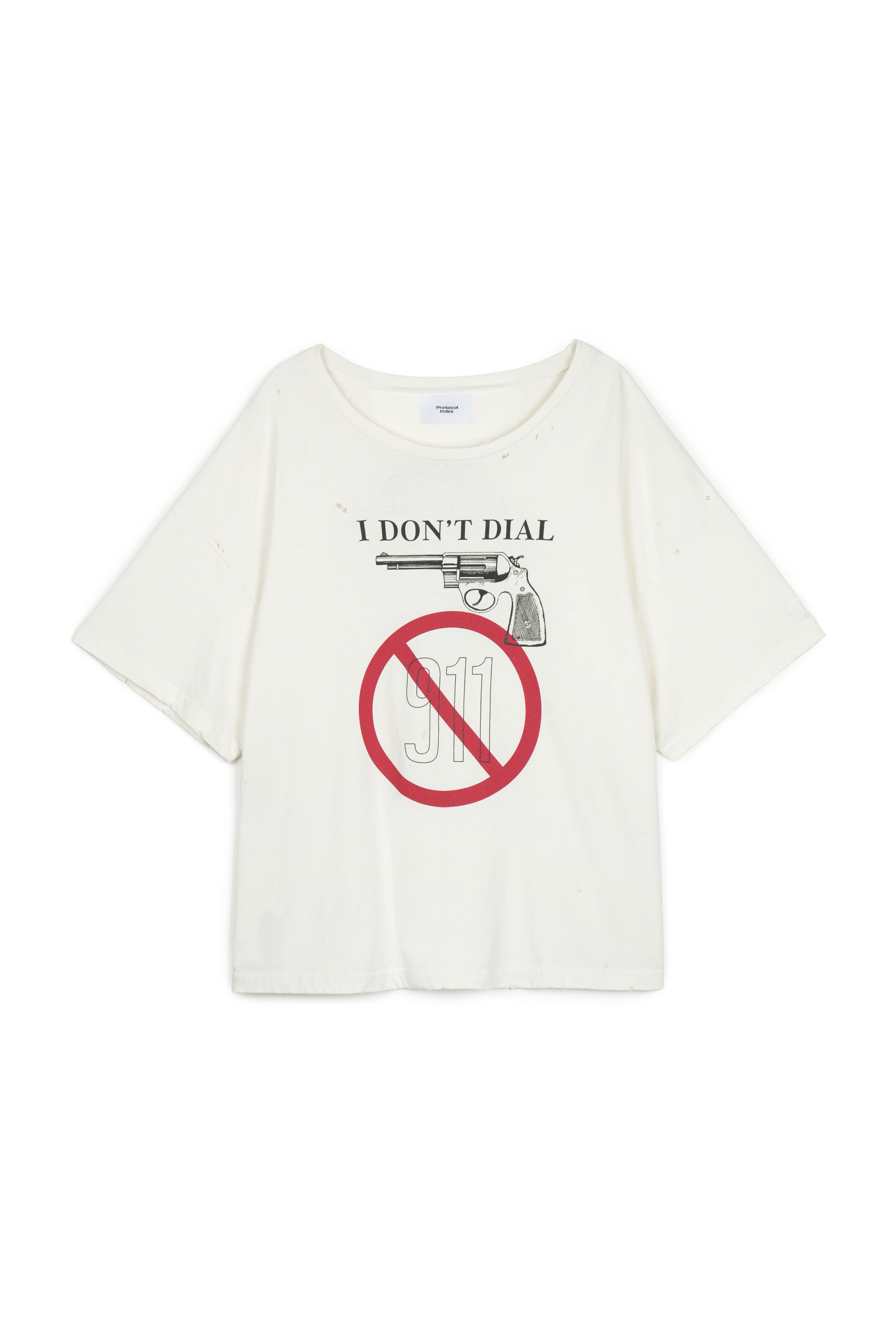 Protocol Index｜I Don't Dial T-Shirt (White)