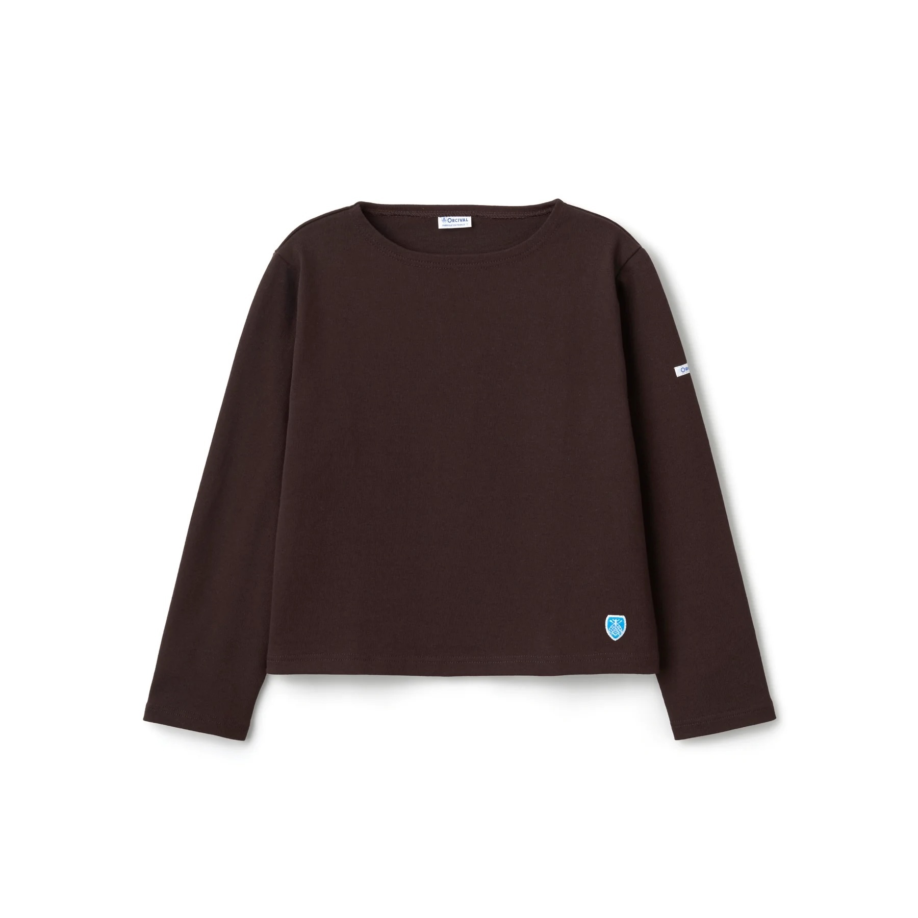ORCIVAL WOMEN'S COTTON LOURD BASQUE SHIRT SOLID 法國製 女裝 素面 船領 長袖 T恤 #B611