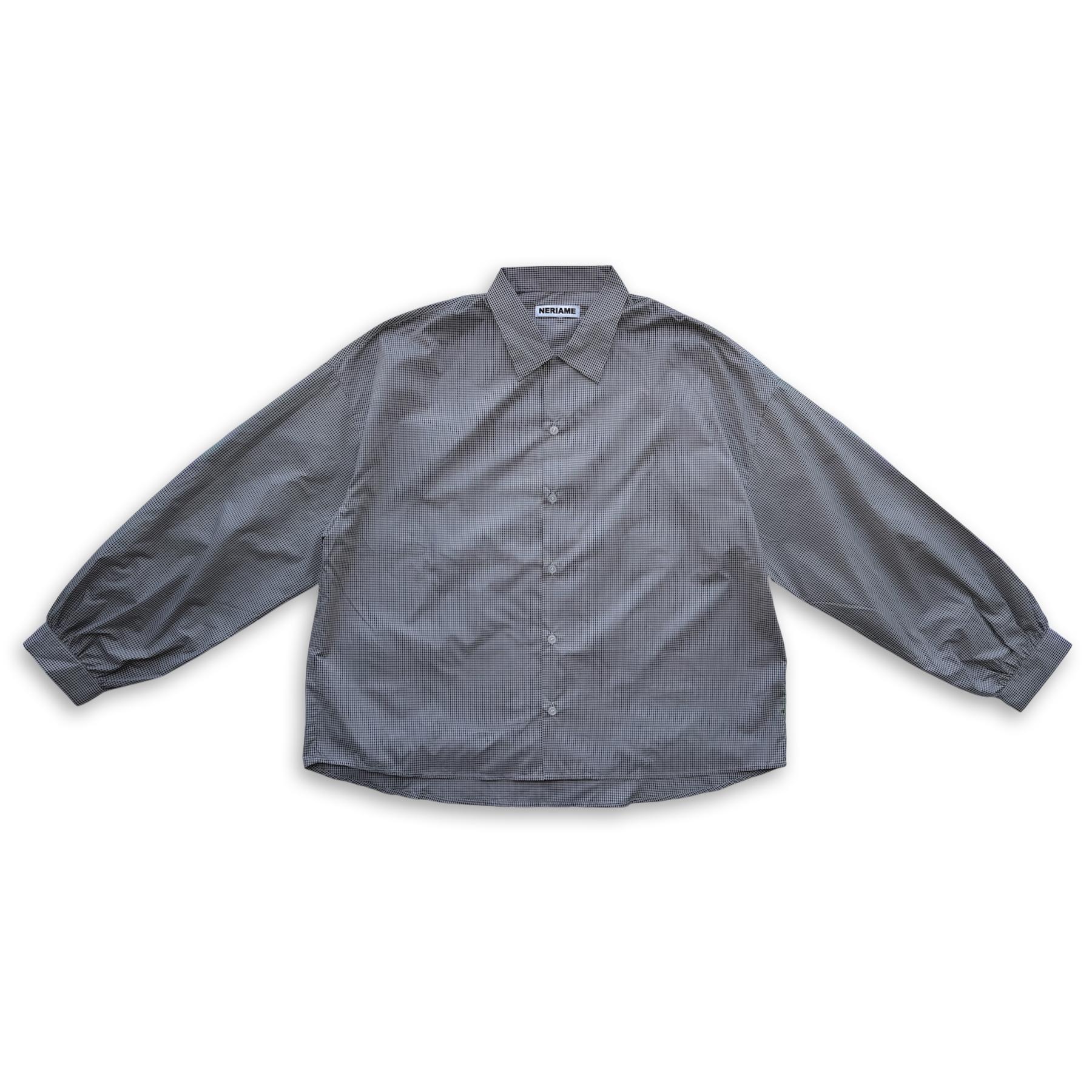 NERAME - 2-WAY COLLAR SHIRT (MINI CHECK) L號