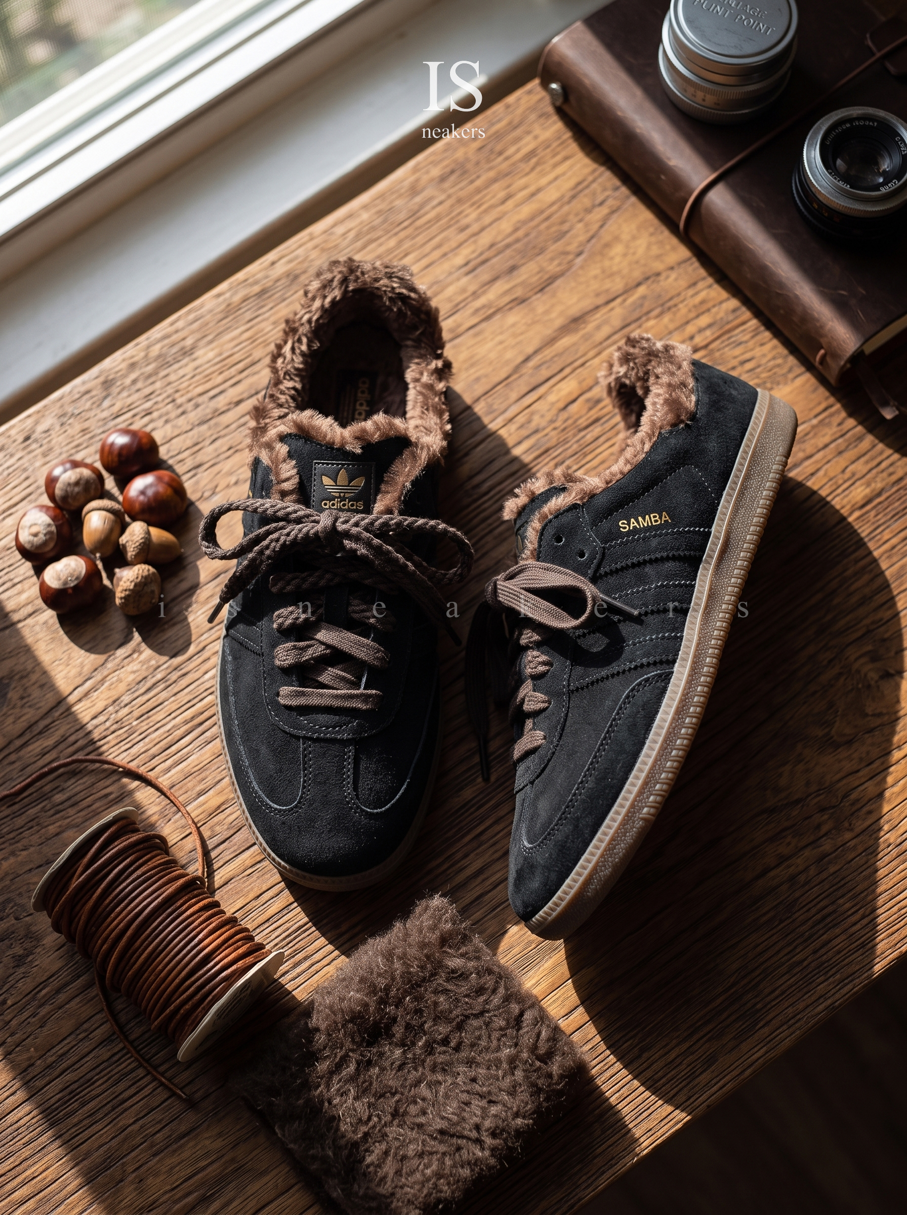 iSNEAKERS｜Adidas Originals Samba Mule "Fur-Line Brown" 黑棕色 絨毛 穆勒鞋 HP5054
