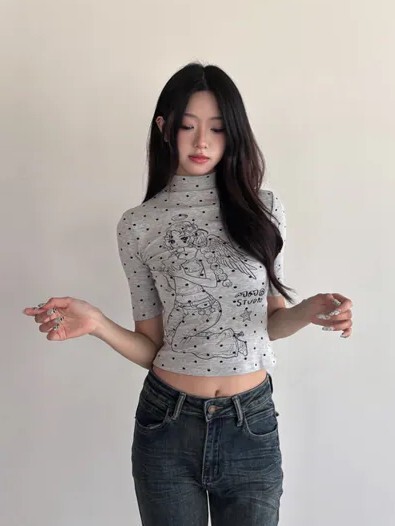 mmb次元少女感線稿中袖上衣