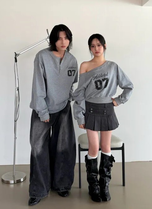 mmb07美式復古情侶上衣
