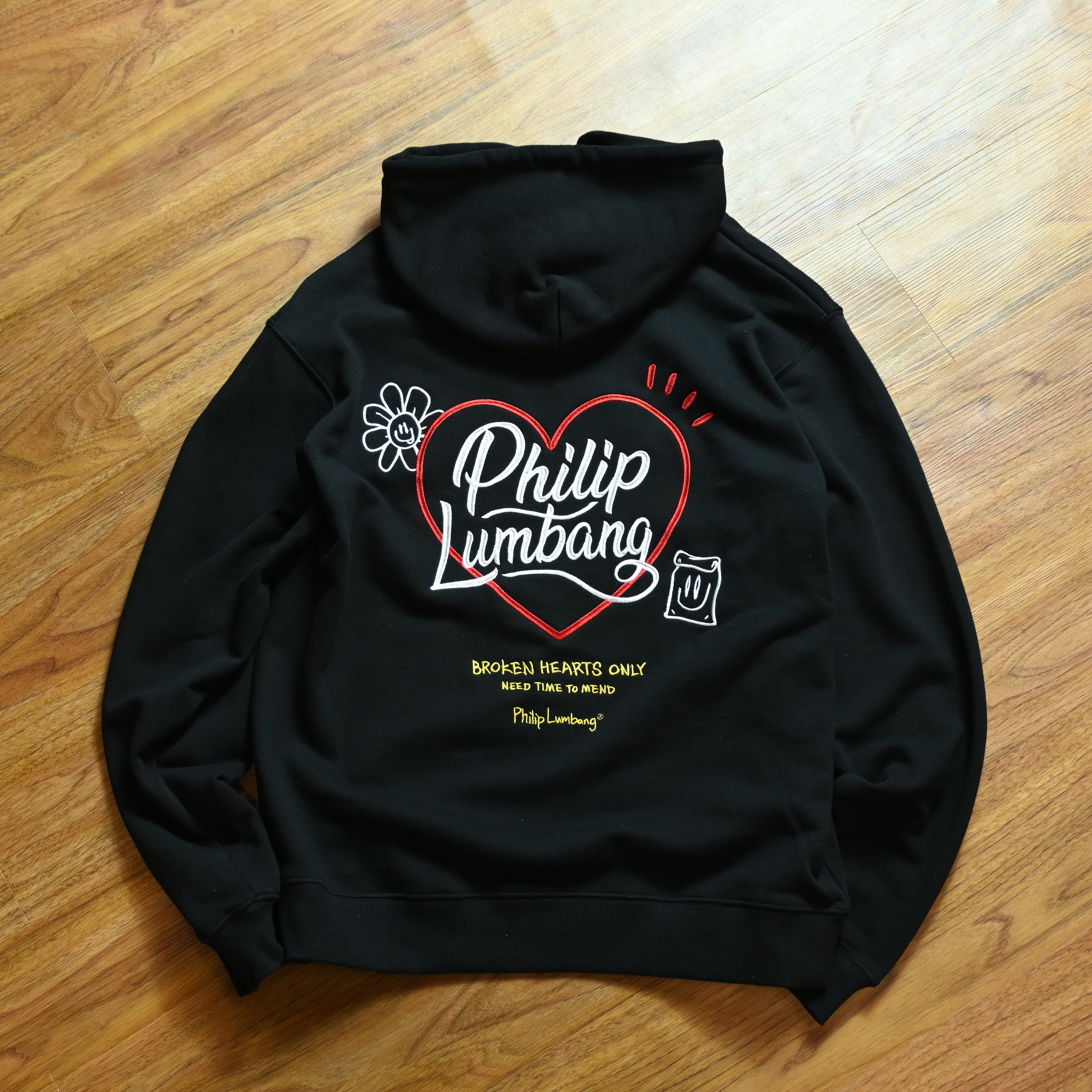 Philip Lumbang EMB Heart Logo Hoodie