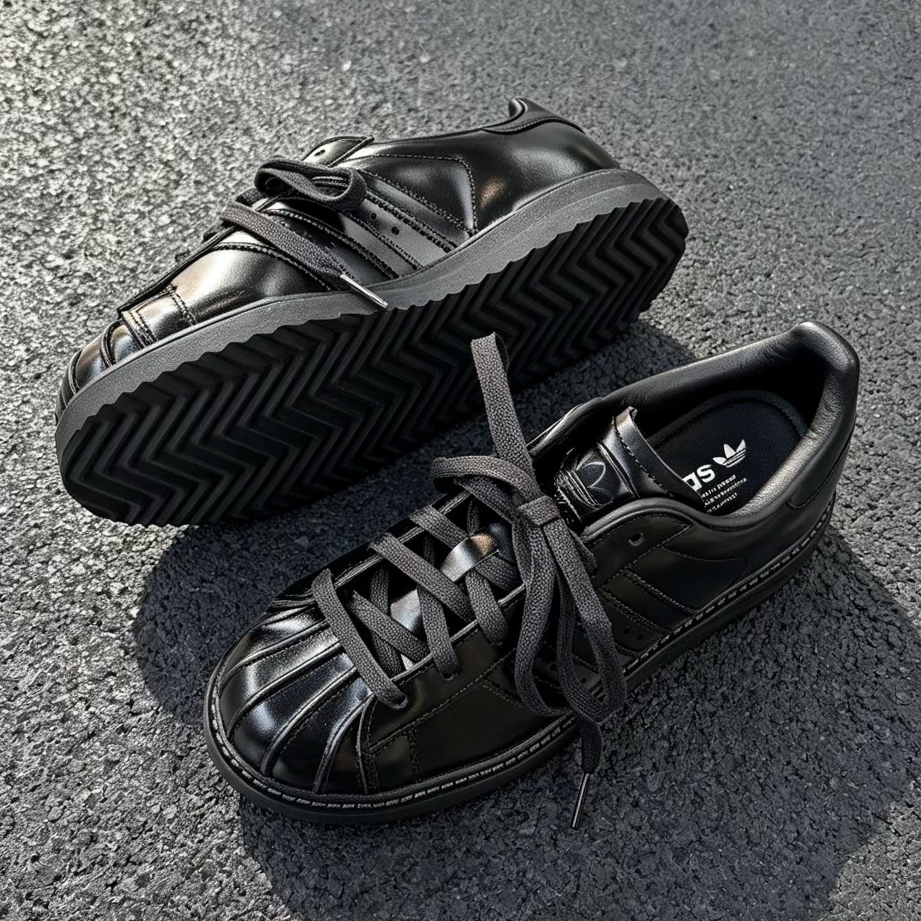ADIDAS SUPERSTAR LUX 全黑 皮革 貝殼鞋 復古 休閒 男鞋 KJ7482