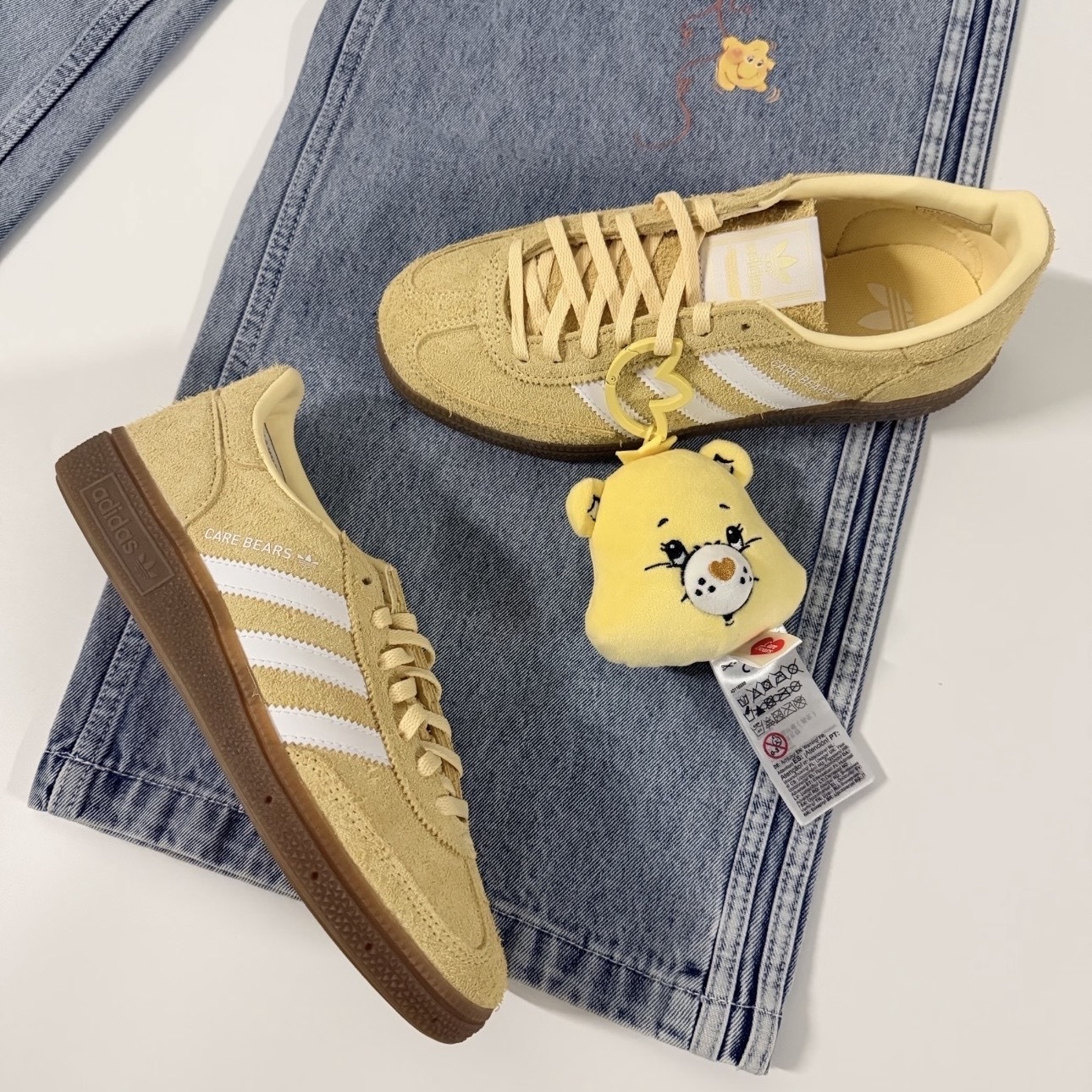 ADIDAS CARE BEARS x HANDBALL SPEZIAL 彩虹熊聯名 黃 焦糖底 德訓鞋 女鞋 KI5034