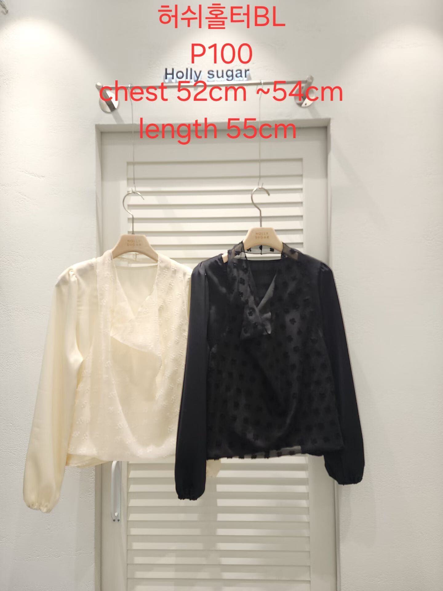 HS7204 透膚波點雪紡上衣