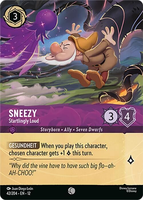Wilds Unknown - 42/204 Sneezy - Startlingly Loud (Foil) C
