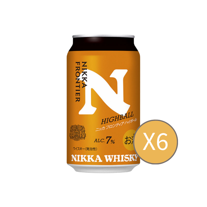 Nikka Frontier Highball 350ml Can Limited Edition, Made with Smoky Yoichi Undiluted Whisky x 6 cans
