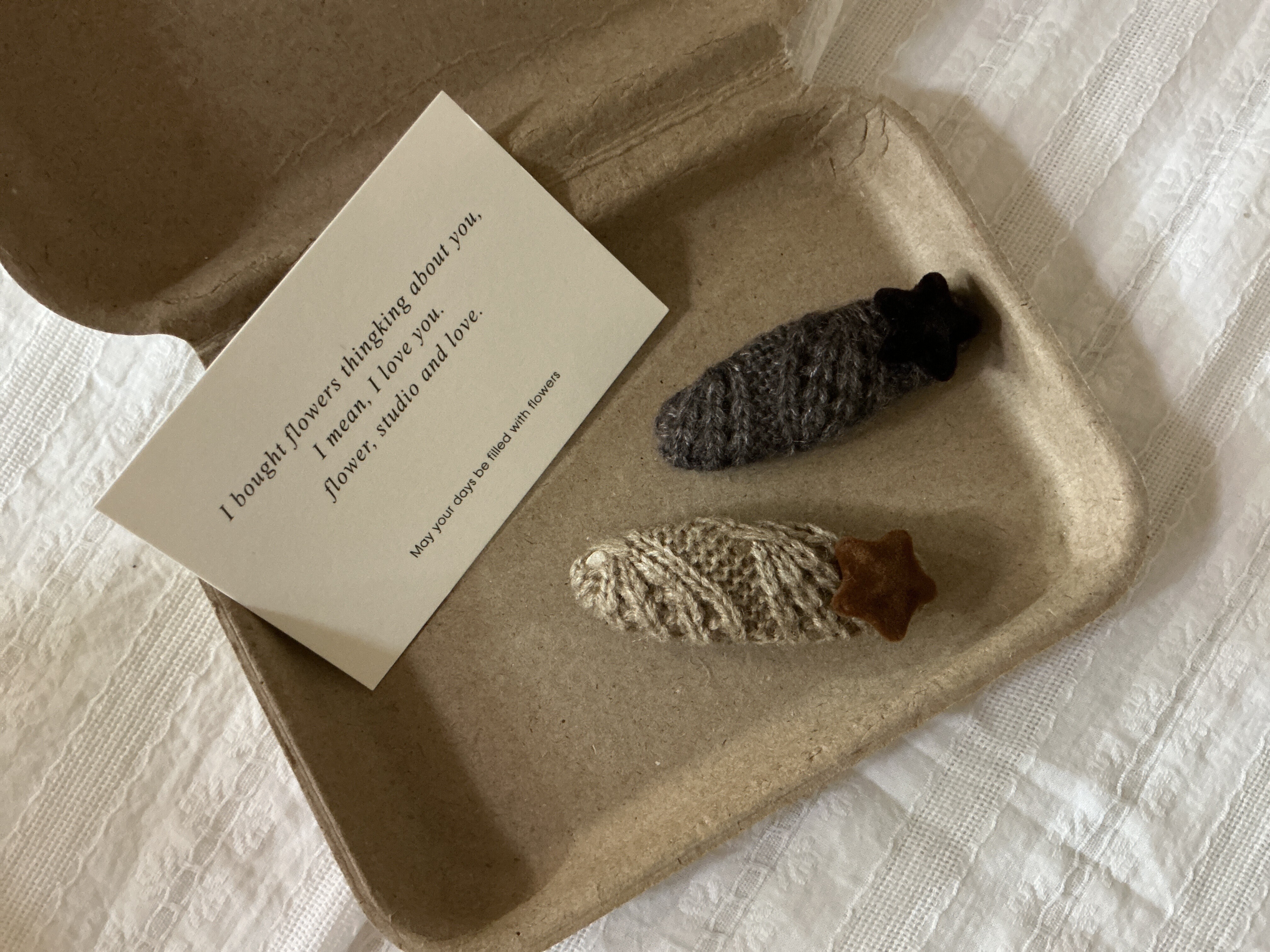 毛線編織星星髮夾