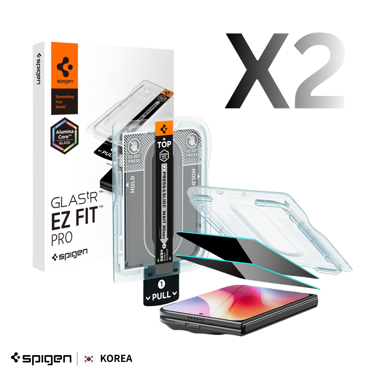 【韓國 Spigen】Glas.tR EZ Fit Pro Privacy iPhone Duo 保護貼 (原裝行貨)