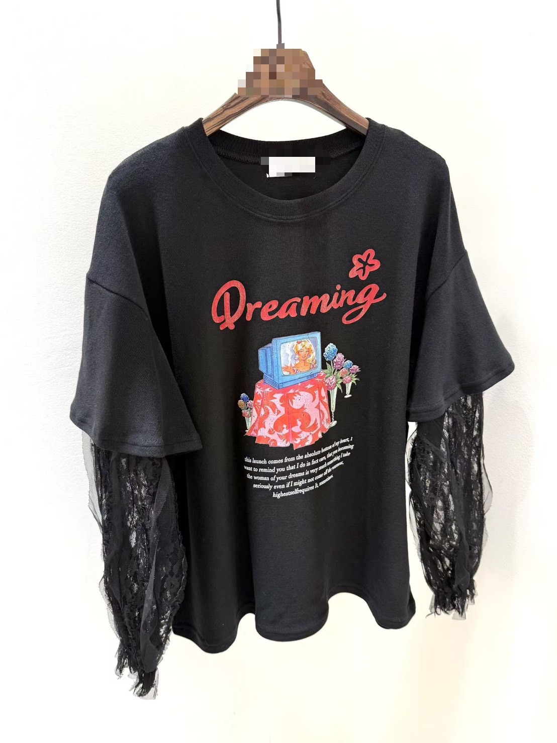 Dreaming電視芭比蕾絲袖上衣