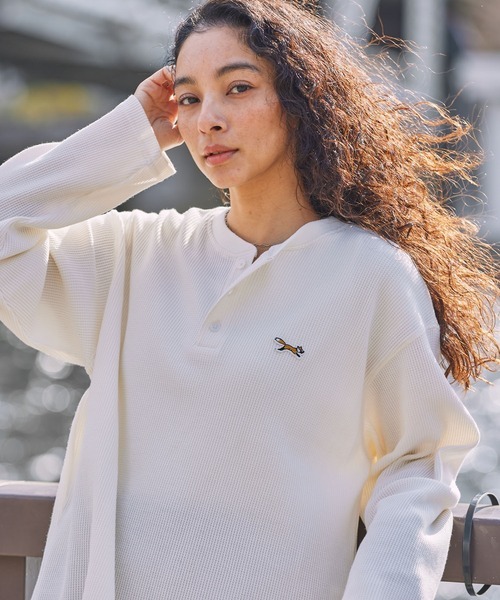 日本 Penneys x mono-mart Waffle Henley T-Shirt [ls1006]