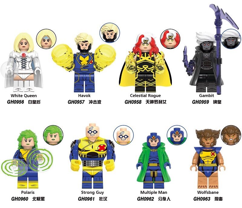 X-Men Custom Minifigures Set Fit Lego G0223