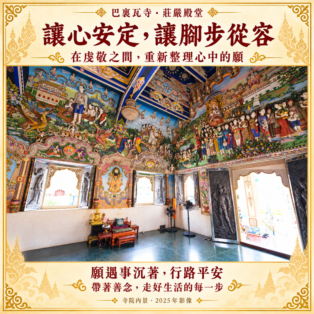 巴裏瓦寺內景照片重新設計：讓心安定，讓腳步從容