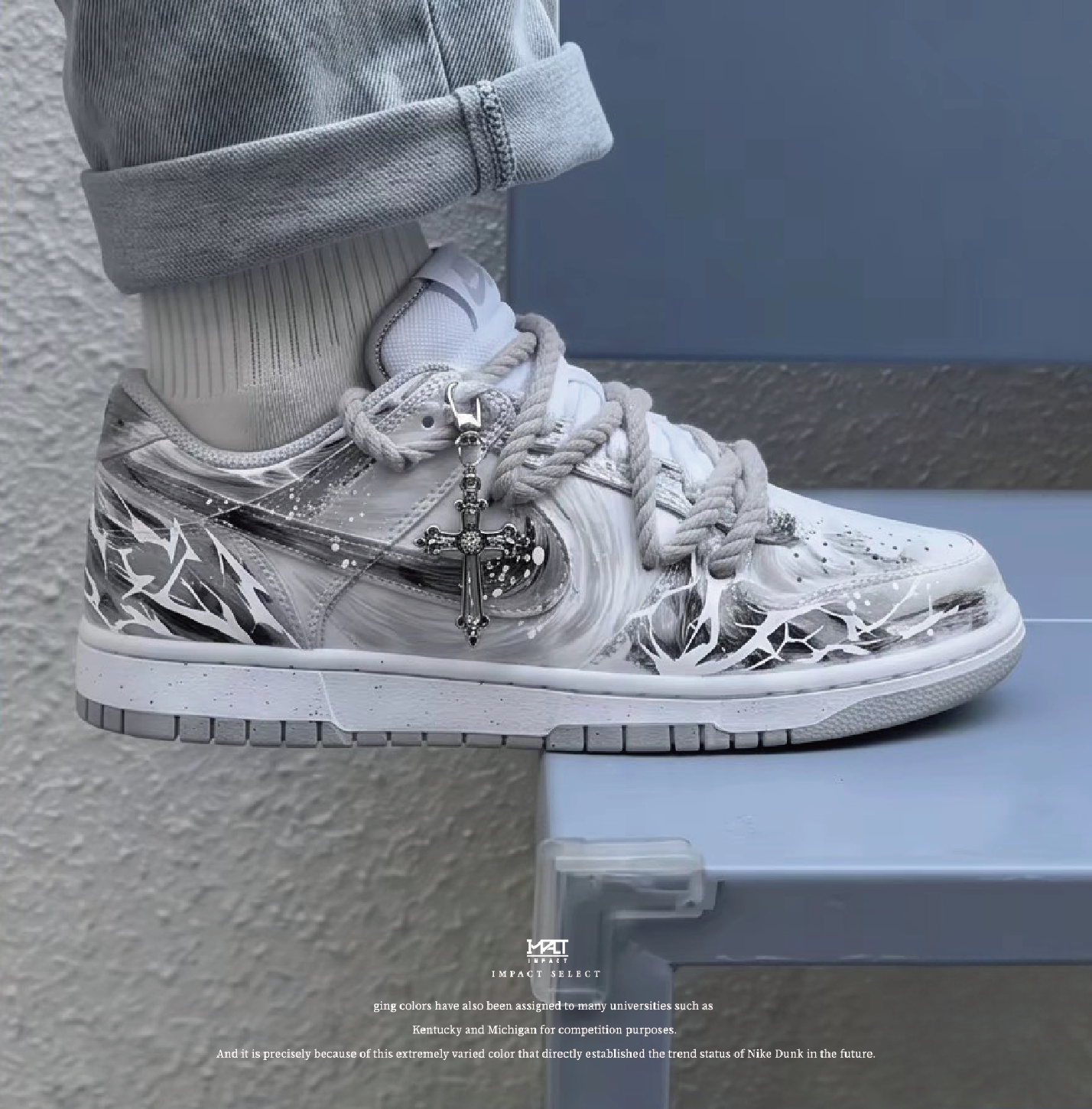 【訂製款】Nike Big  天罰降臨 神威風暴 漸層 潑墨 爆裂紋