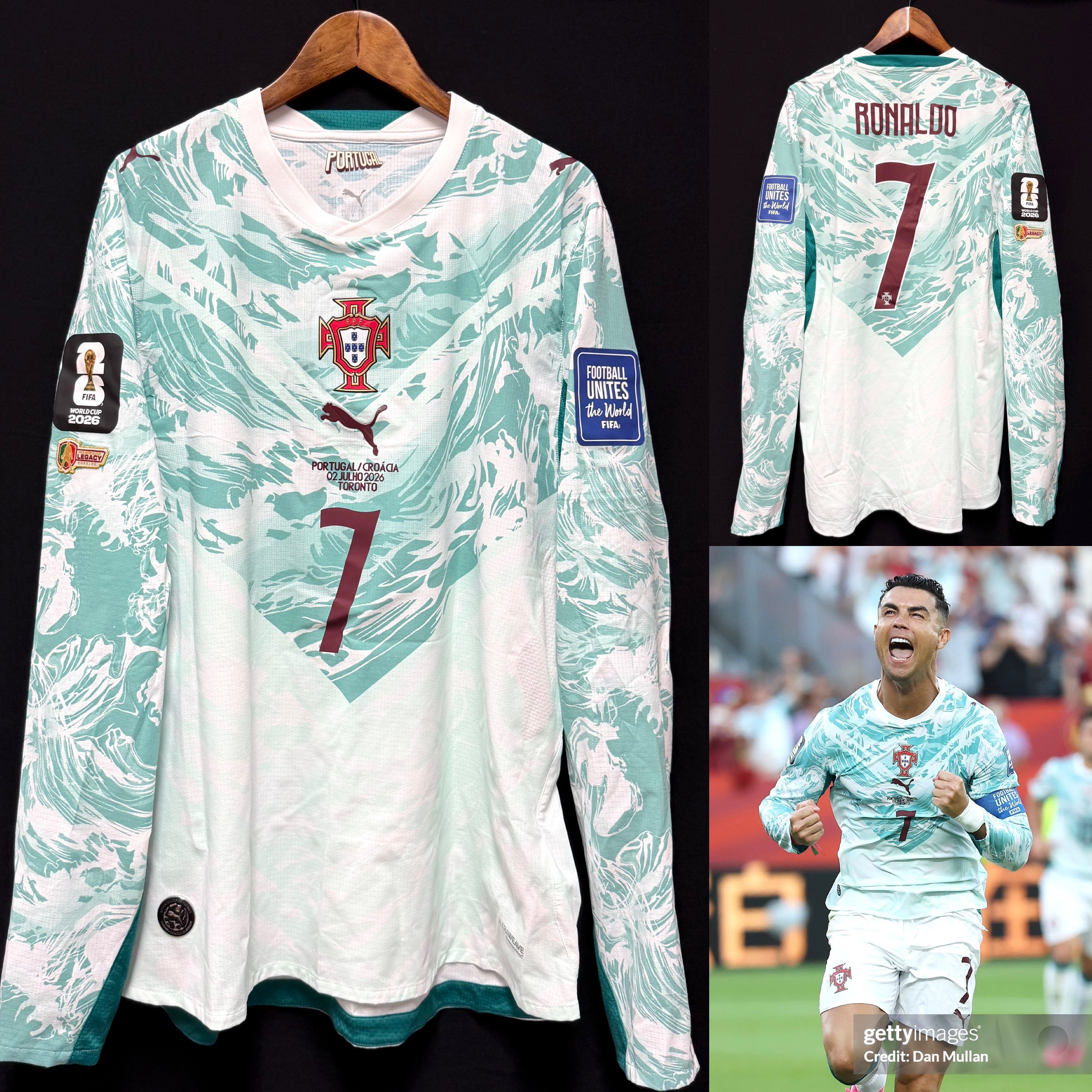 (Pre-Order) Portugal 2026 FIFA World Cup Puma L/S Away Player Issue Shirt #7 RONALDO