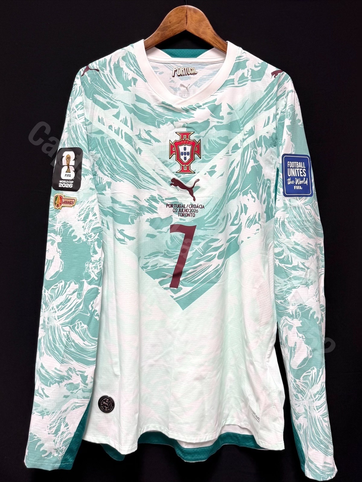 (Pre-Order) Portugal 2026 FIFA World Cup Puma L/S Away Player Issue Shirt #7 RONALDO