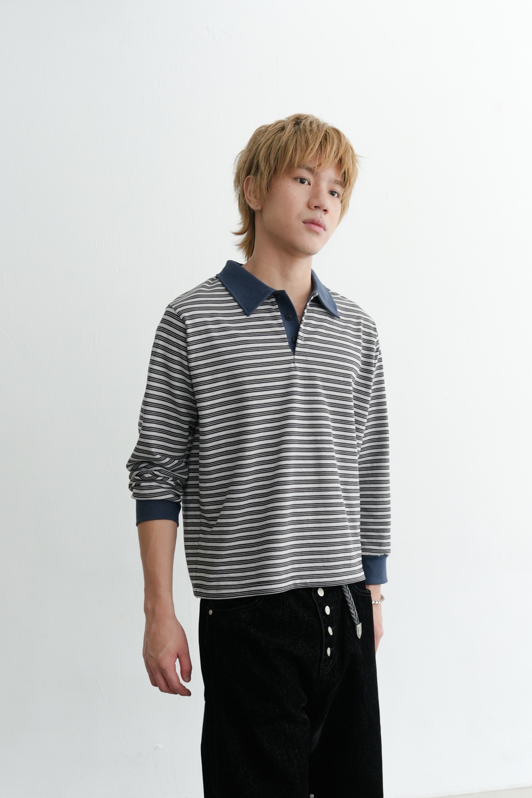 rua stripe rugby tee #上衣