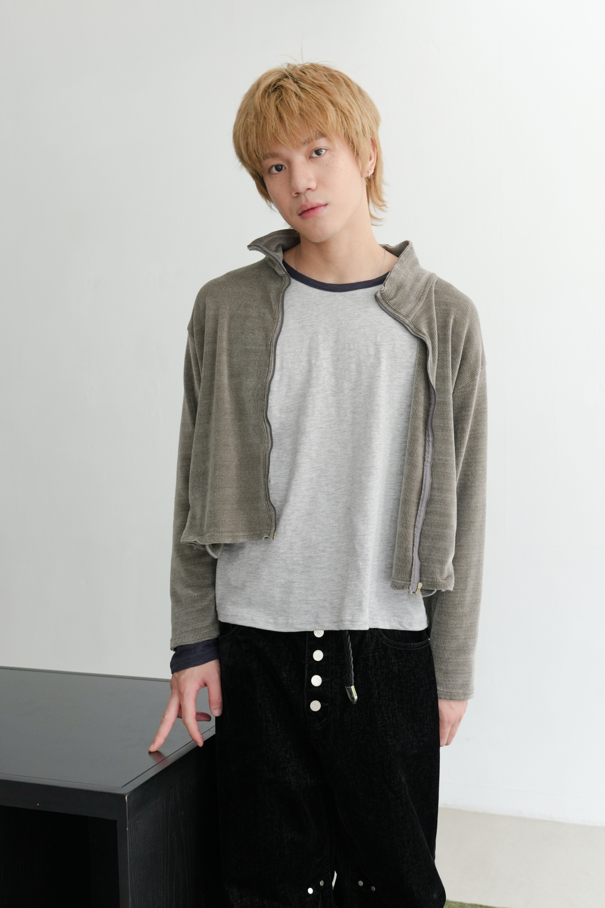 smocking zip up #外套