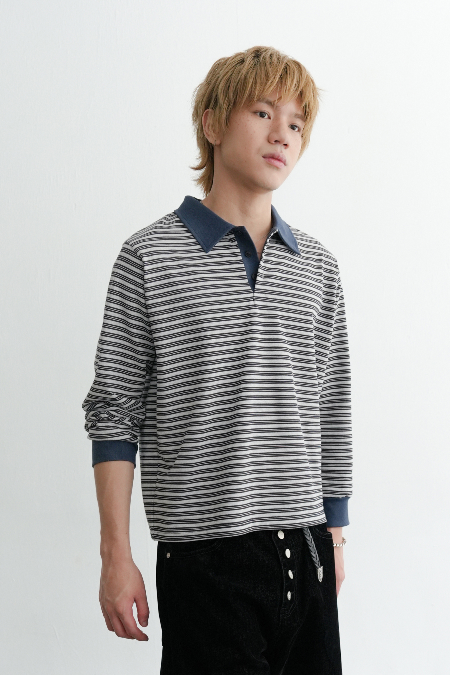 rua stripe rugby tee #上衣