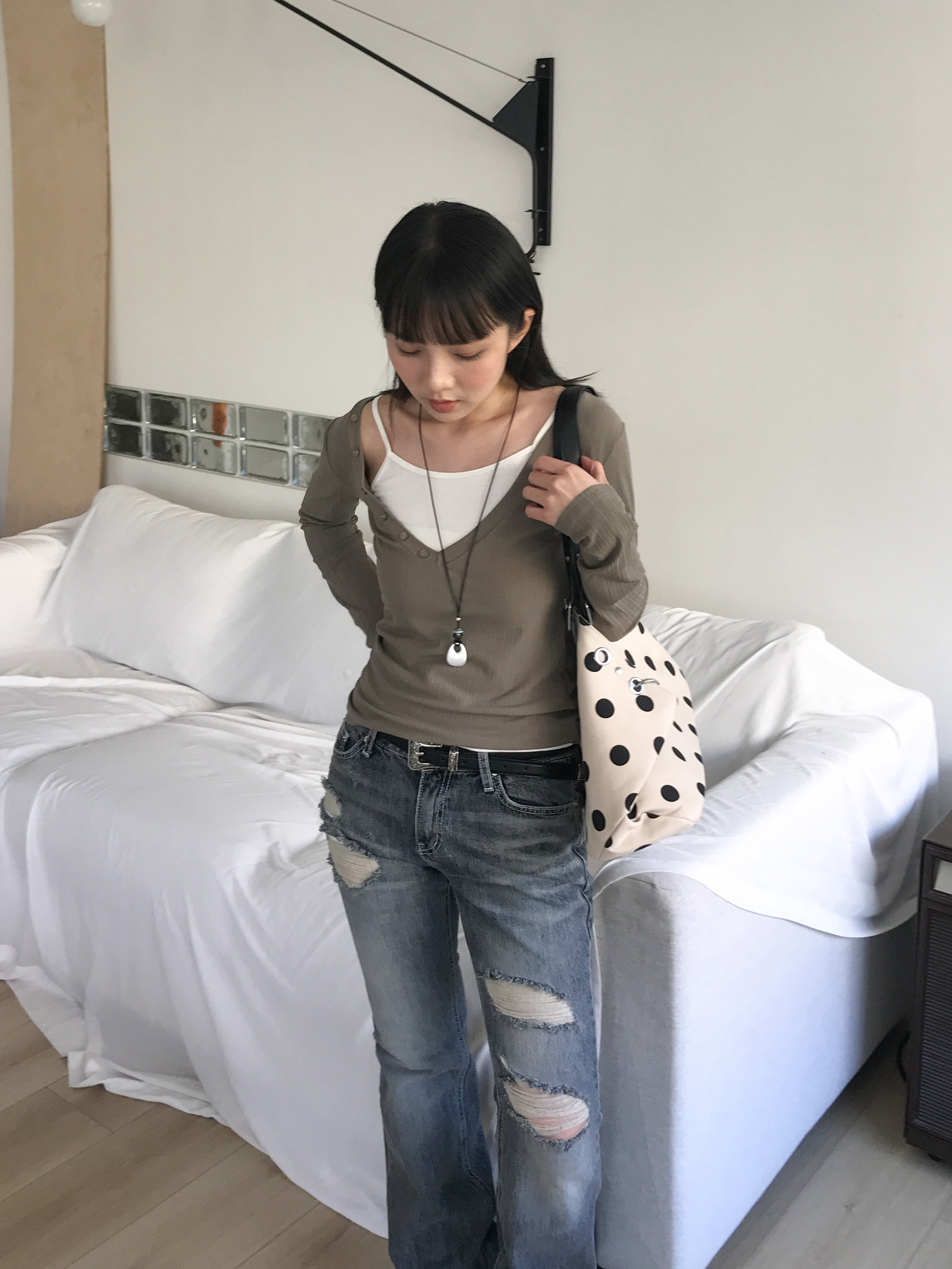 hug set tee #上衣