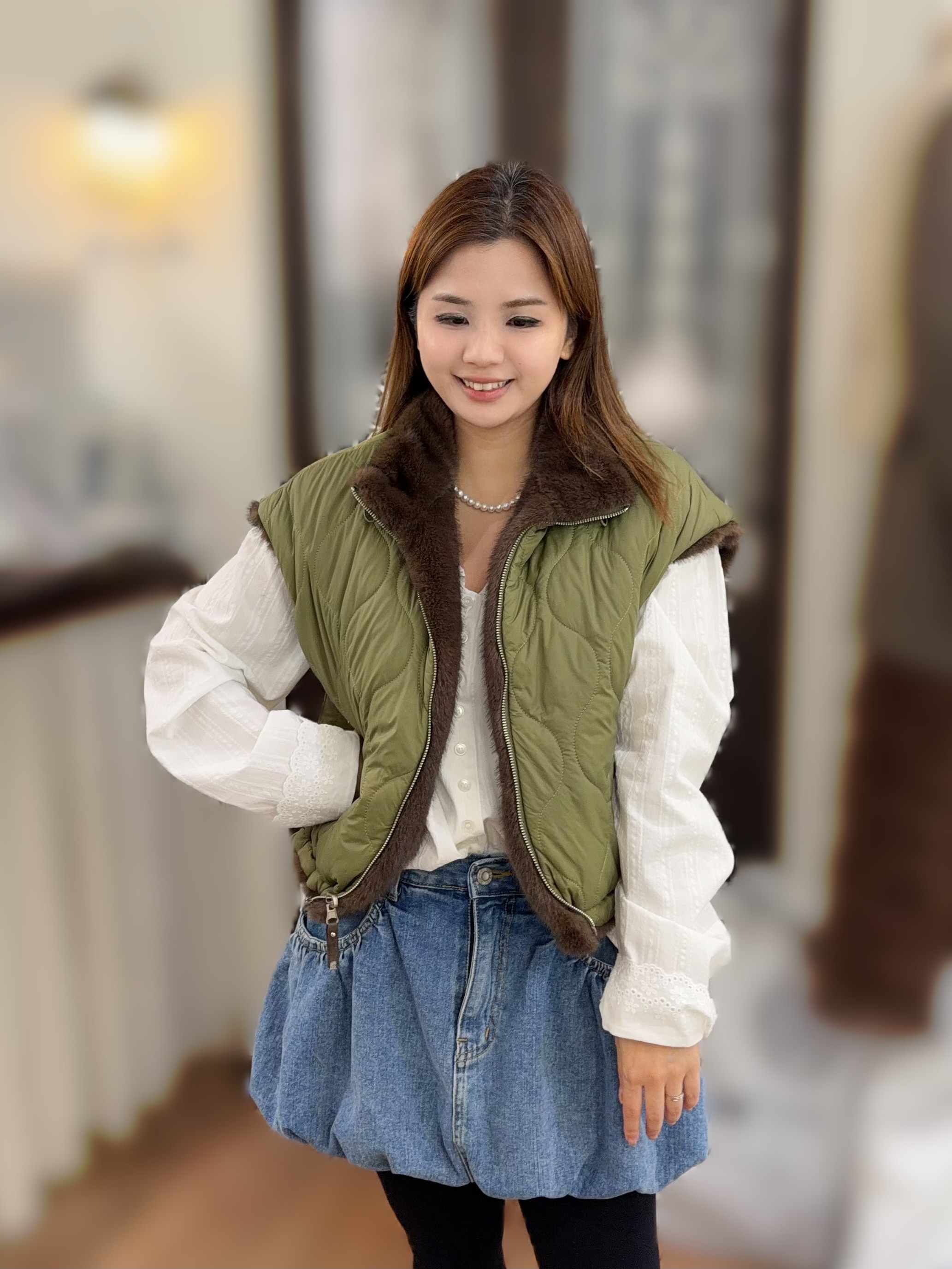 FW39 雙面外套: 胸44 長19 $799