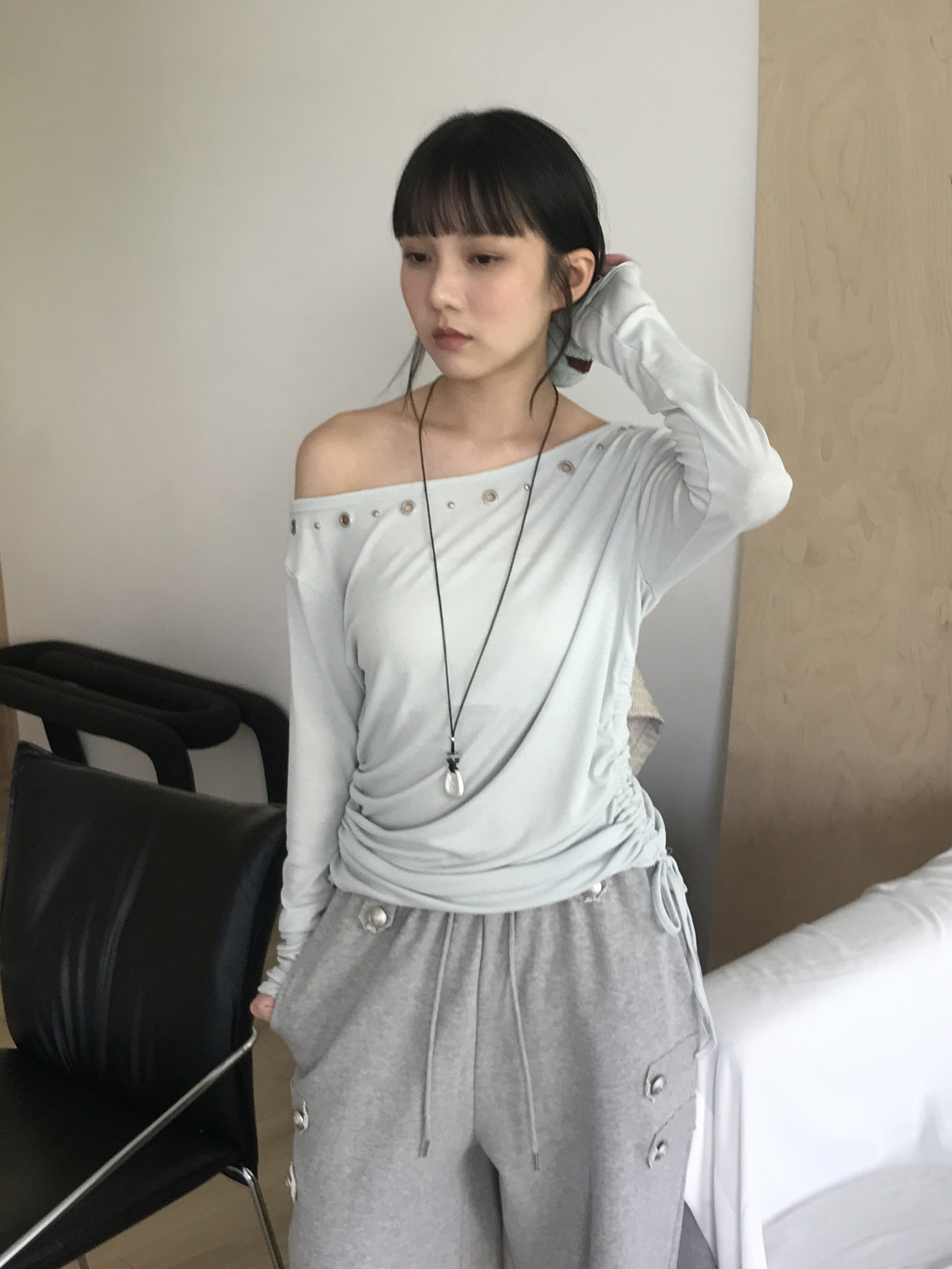 noma shirring tee #上衣