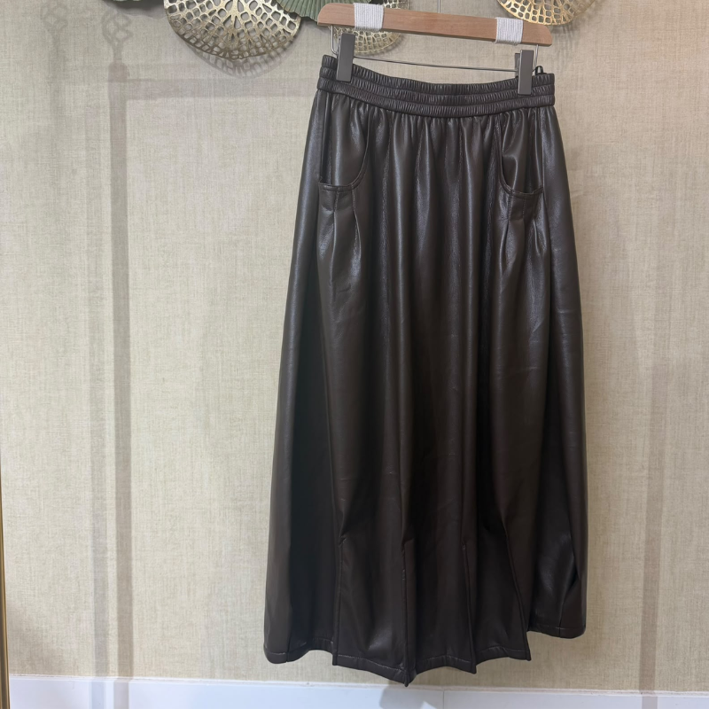 BOT-CCG1009-048 皮質半身長裙(C0921)(K63QC2269) (A48)